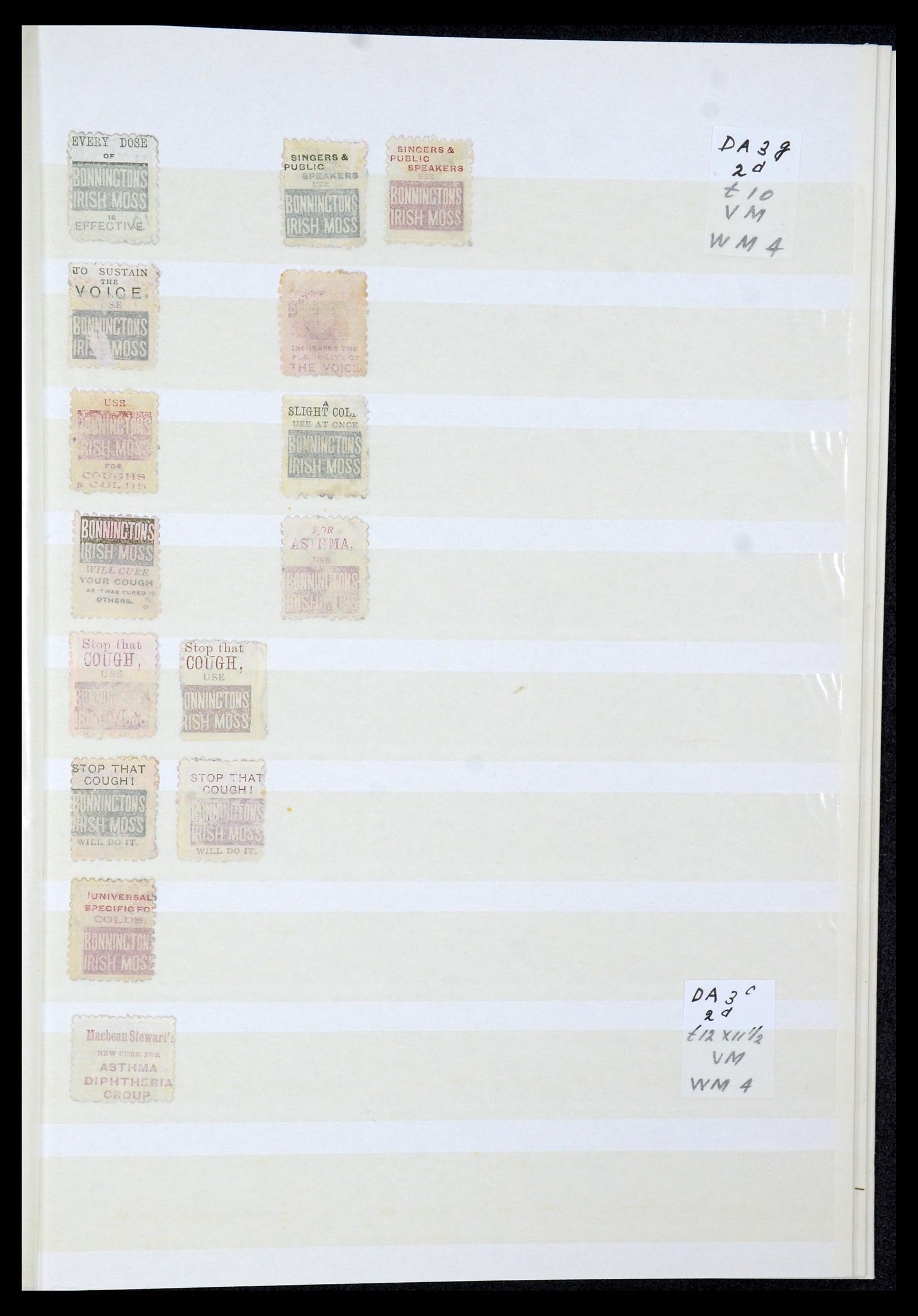 35730 010 - Postzegelverzameling 35730 Nieuw Zeeland reclame opdrukken 1882-1897.