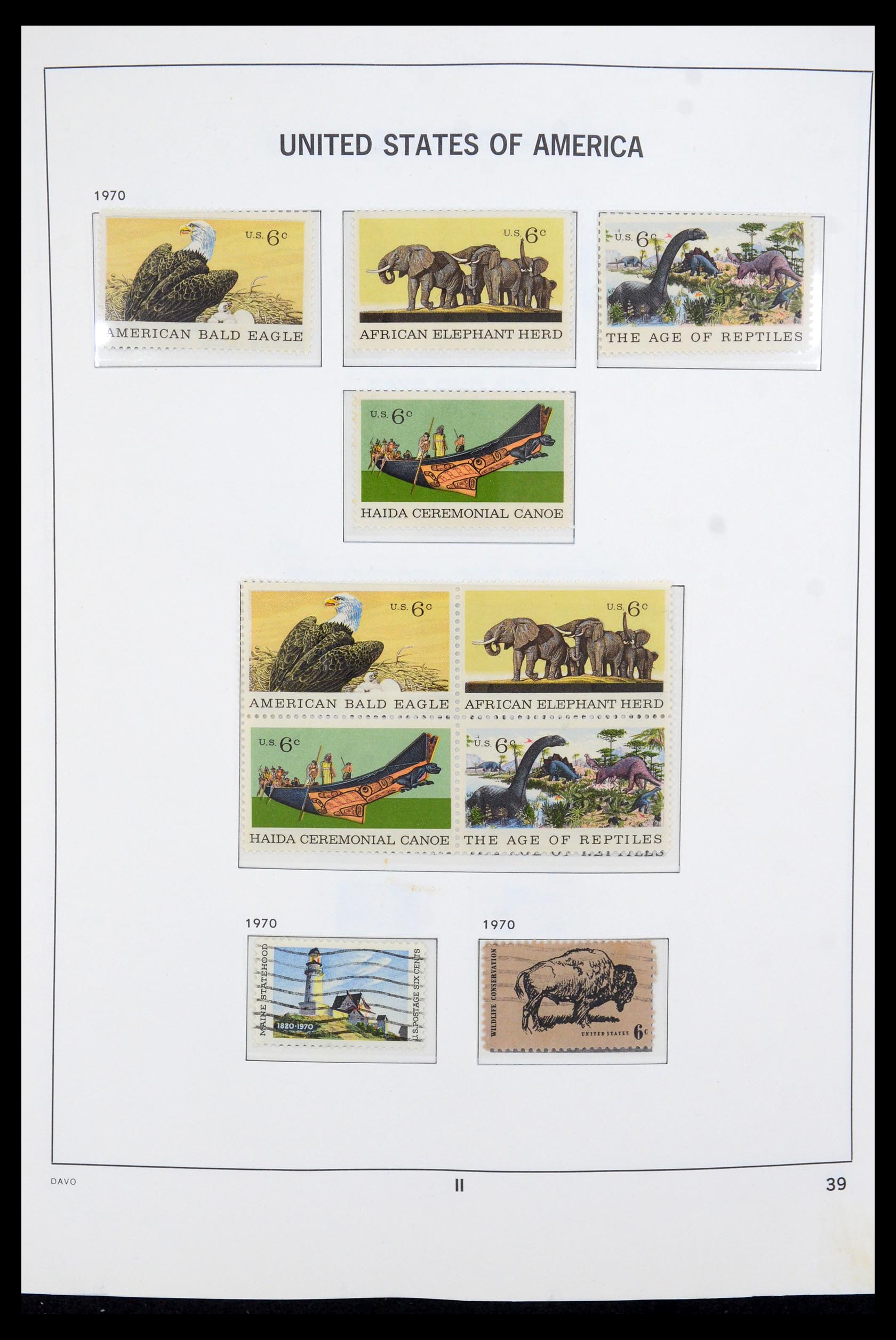 35732 001 - Postzegelverzameling 35732 USA 1970-2001.