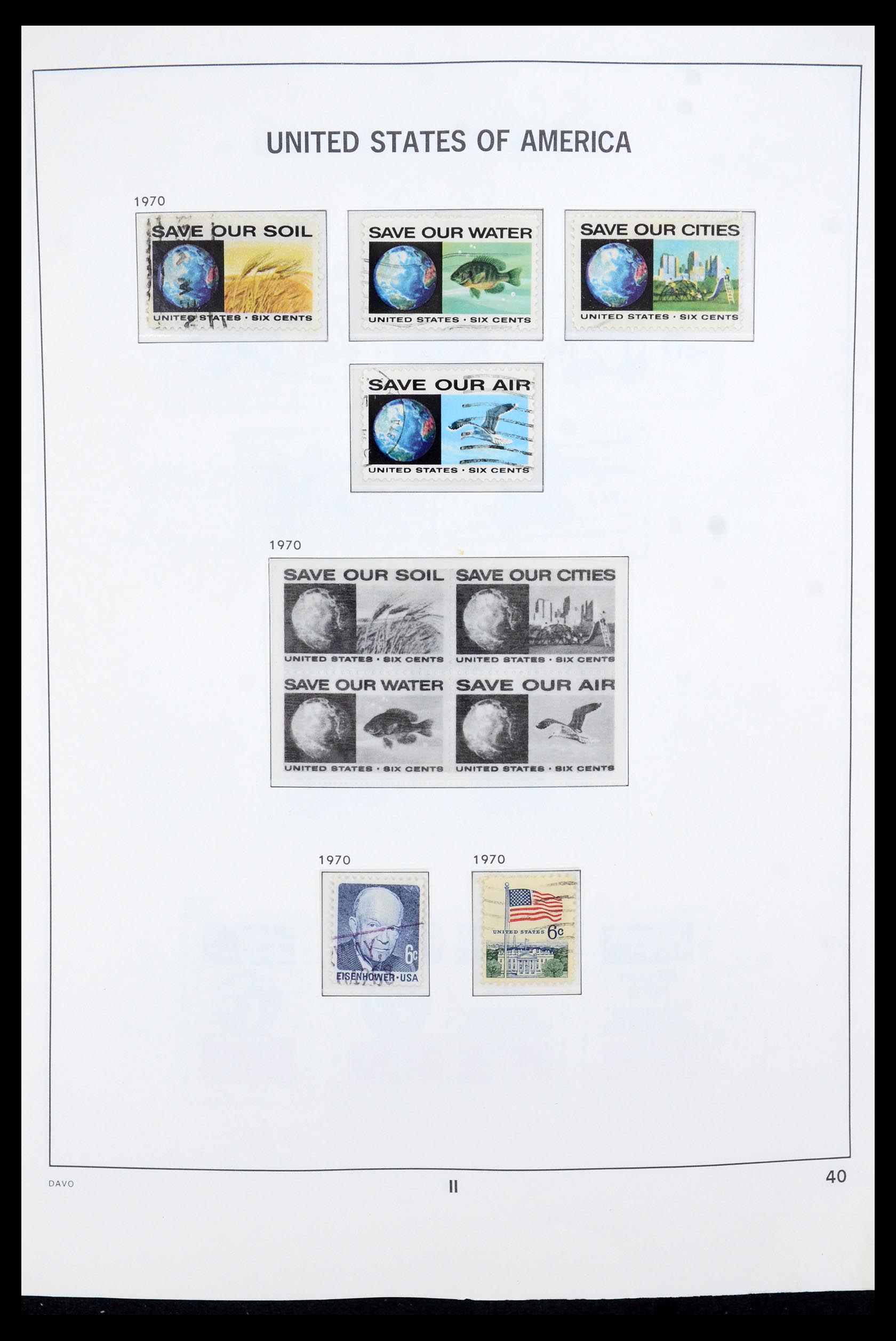 35732 002 - Postzegelverzameling 35732 USA 1970-2001.
