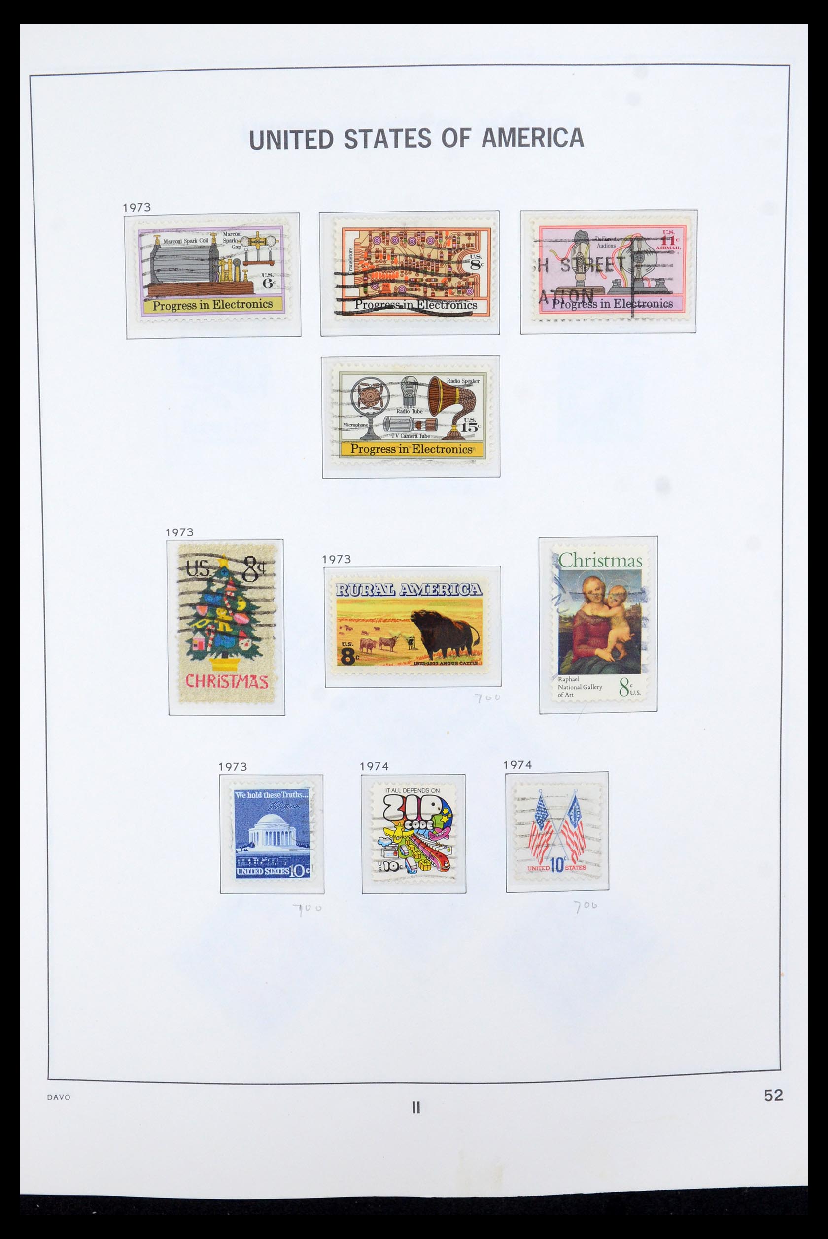 35732 014 - Postzegelverzameling 35732 USA 1970-2001.