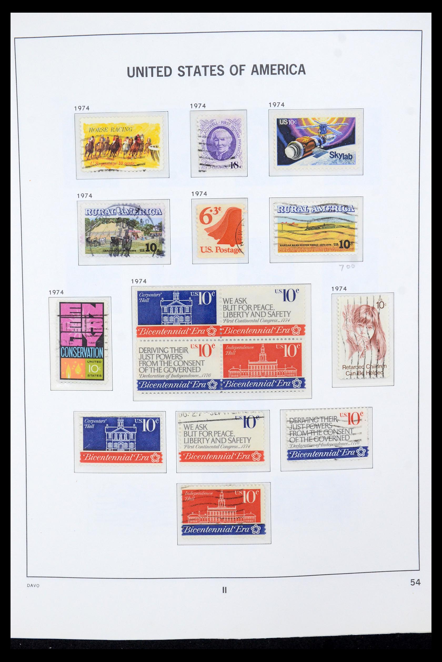 35732 016 - Postzegelverzameling 35732 USA 1970-2001.