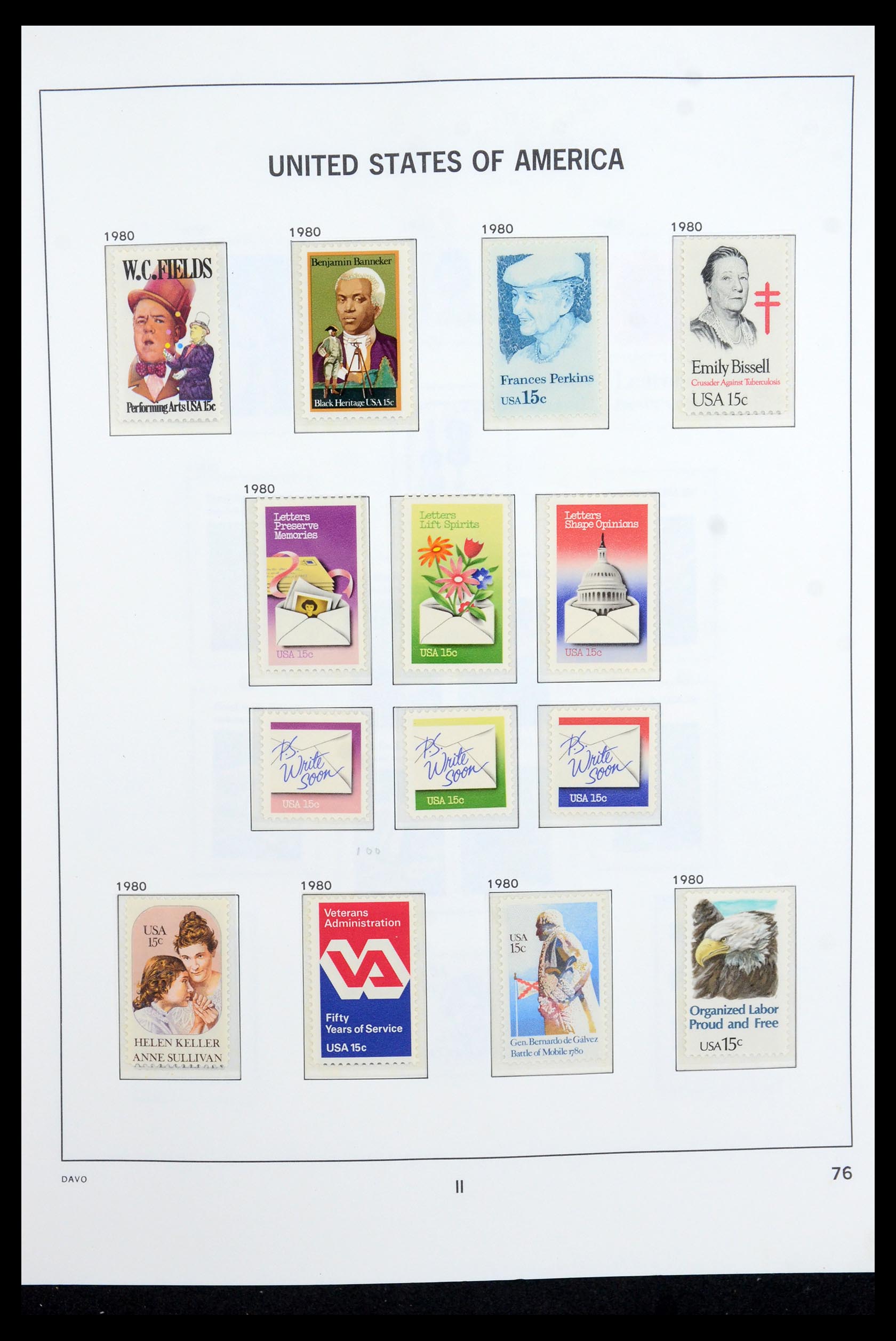 35732 038 - Postzegelverzameling 35732 USA 1970-2001.