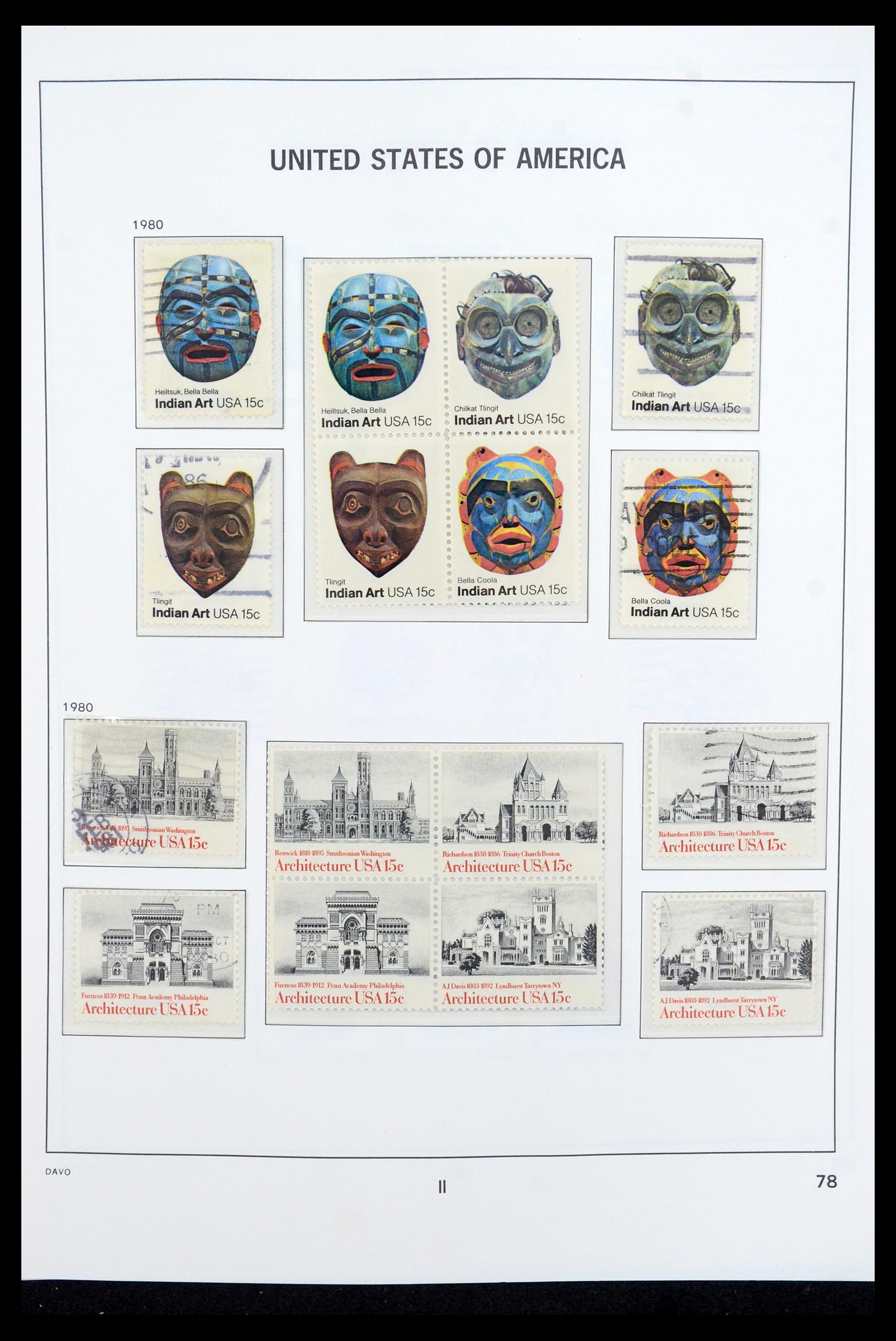 35732 040 - Postzegelverzameling 35732 USA 1970-2001.