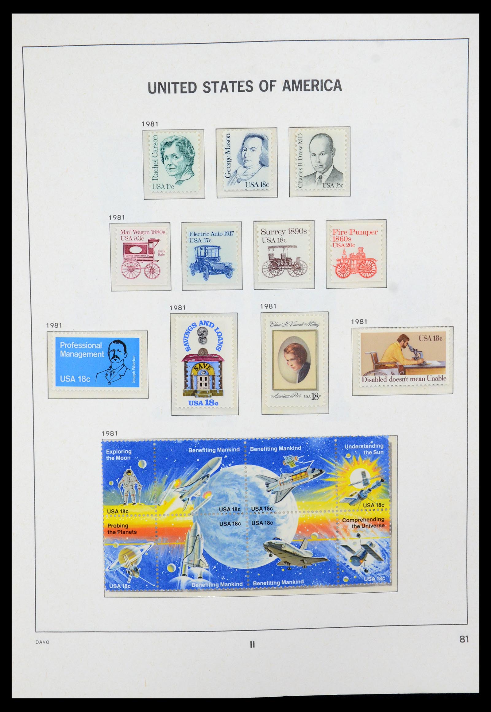 35732 043 - Stamp Collection 35732 USA 1970-2001.