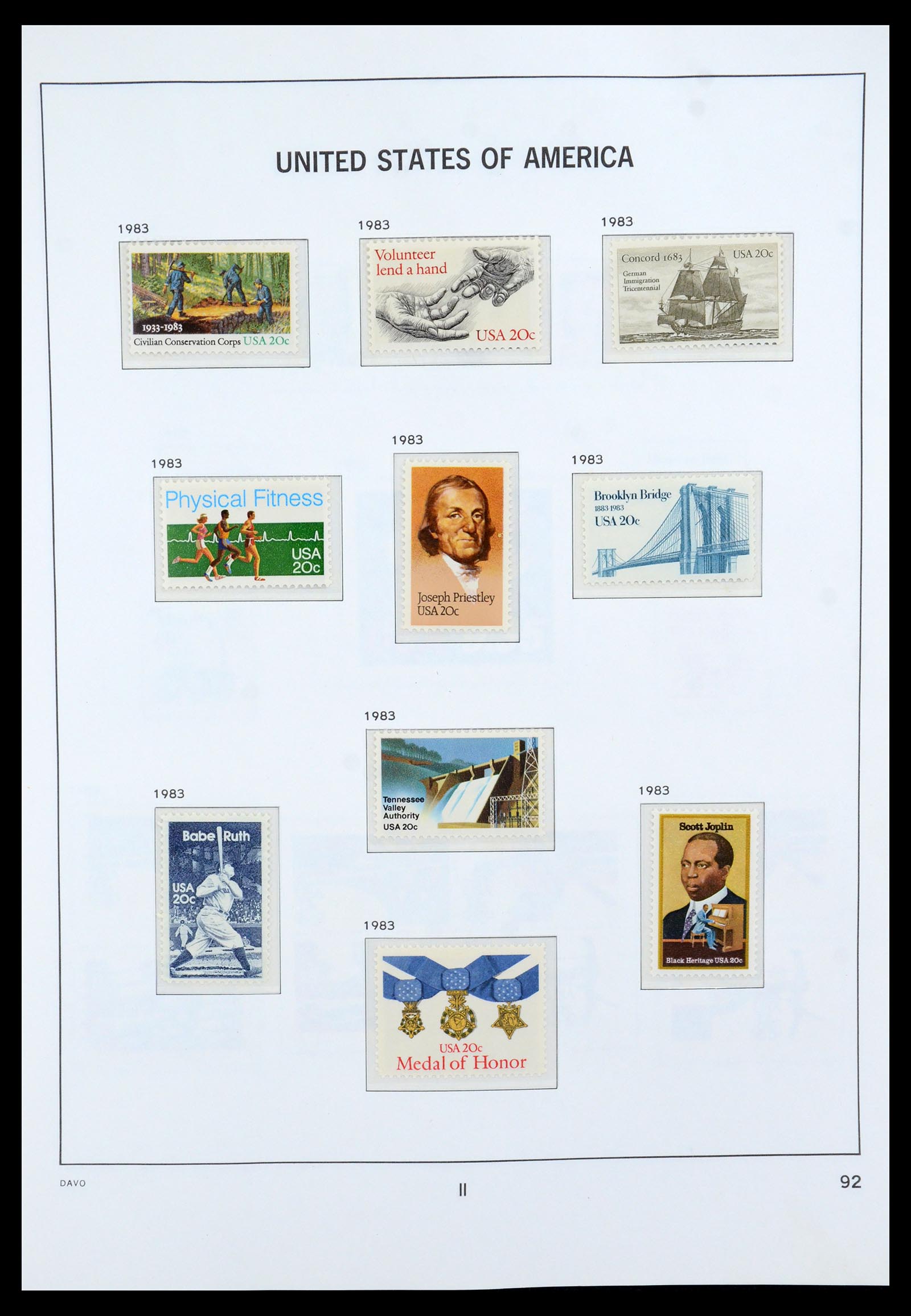 35732 054 - Stamp Collection 35732 USA 1970-2001.