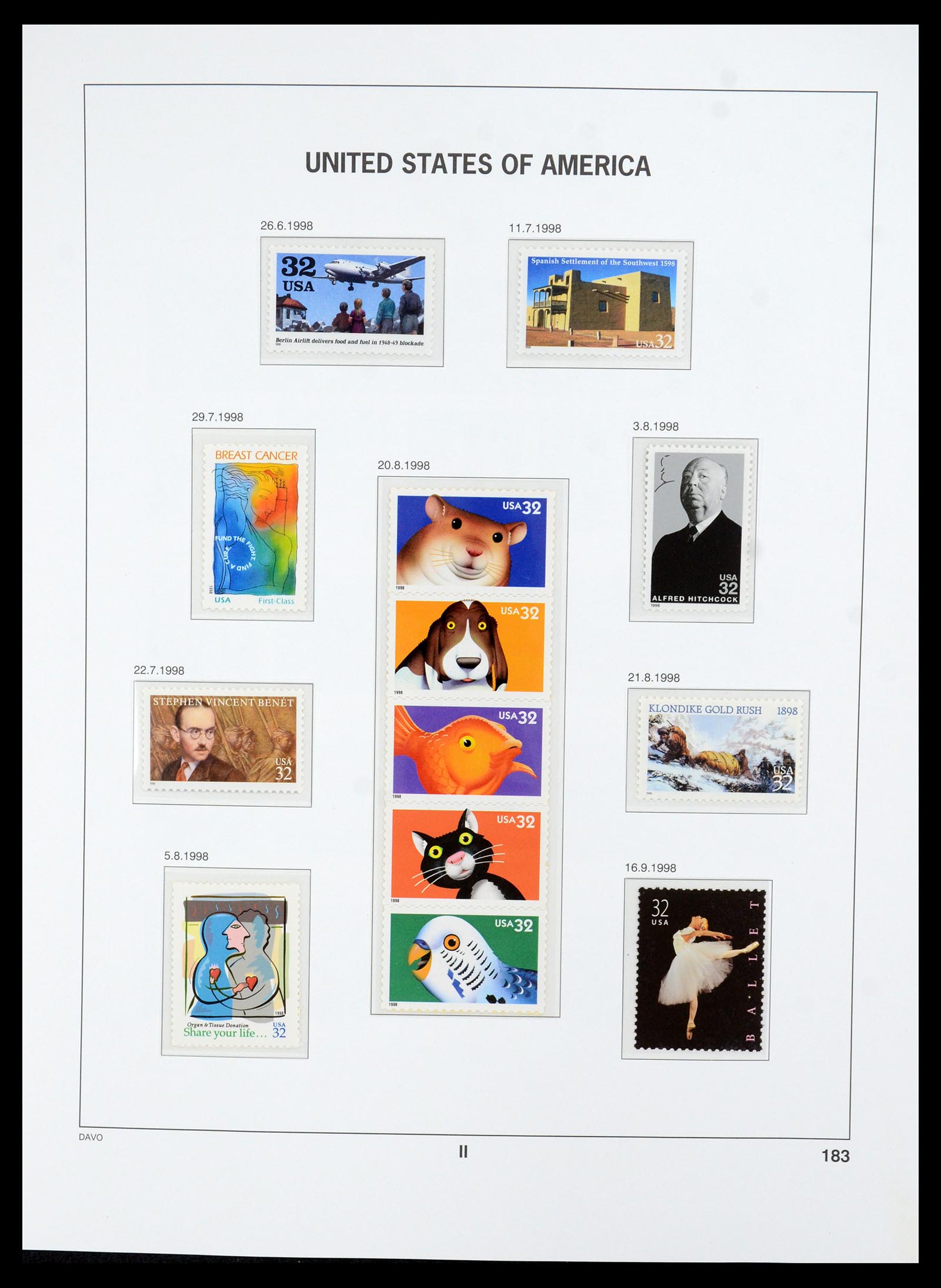 35732 183 - Stamp Collection 35732 USA 1970-2001.