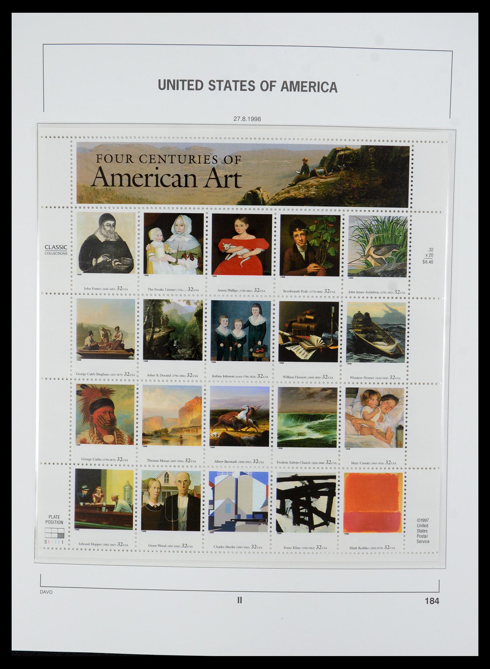 35732 184 - Stamp Collection 35732 USA 1970-2001.