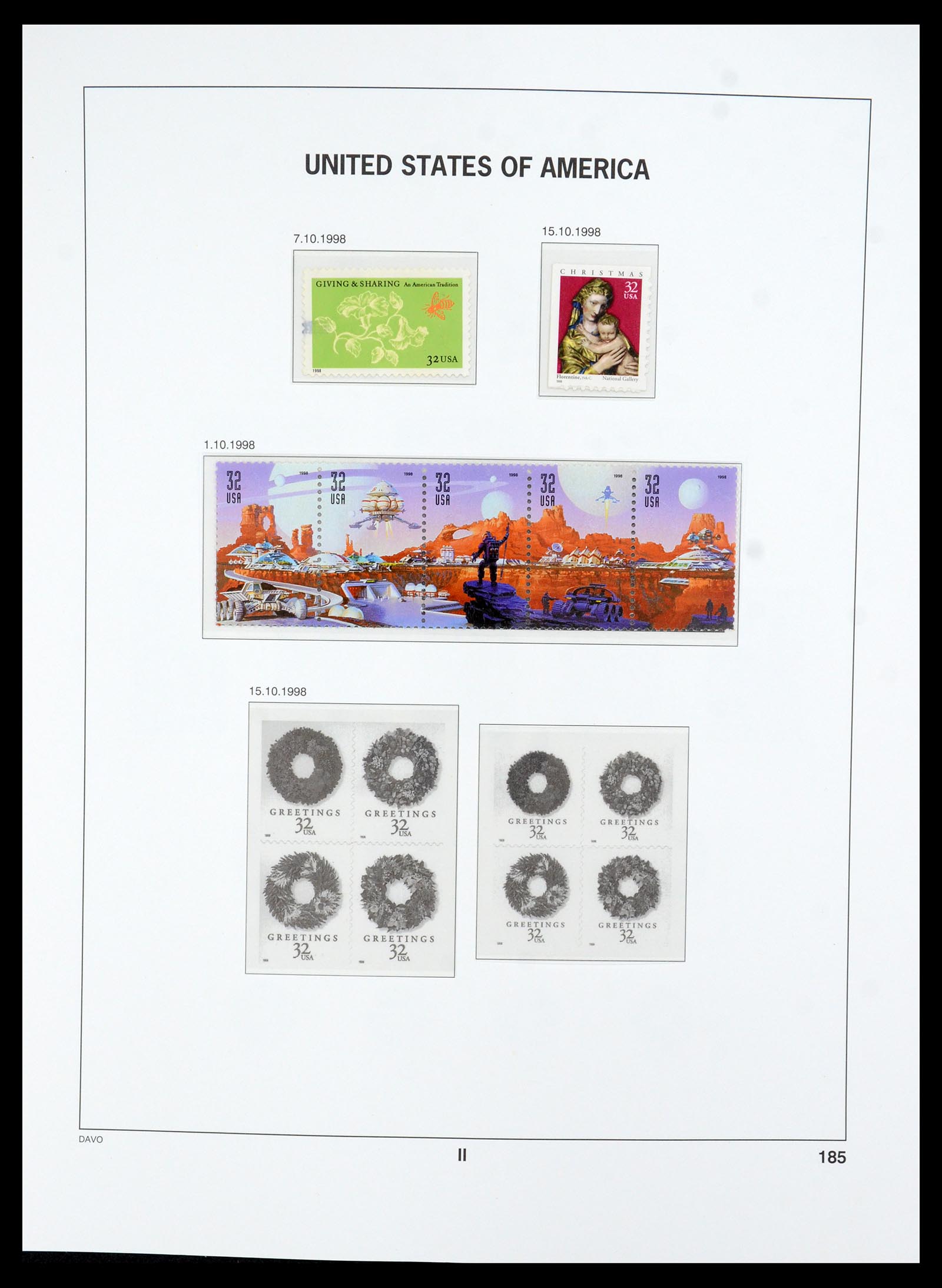35732 185 - Stamp Collection 35732 USA 1970-2001.