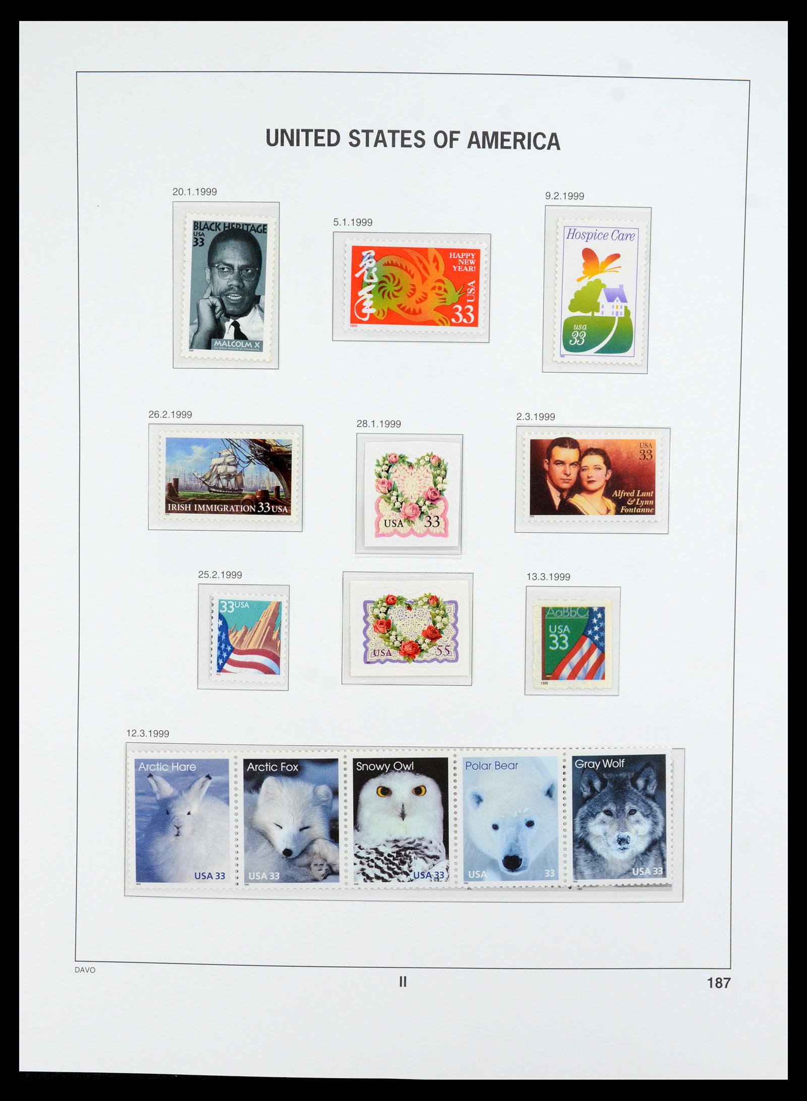 35732 188 - Stamp Collection 35732 USA 1970-2001.
