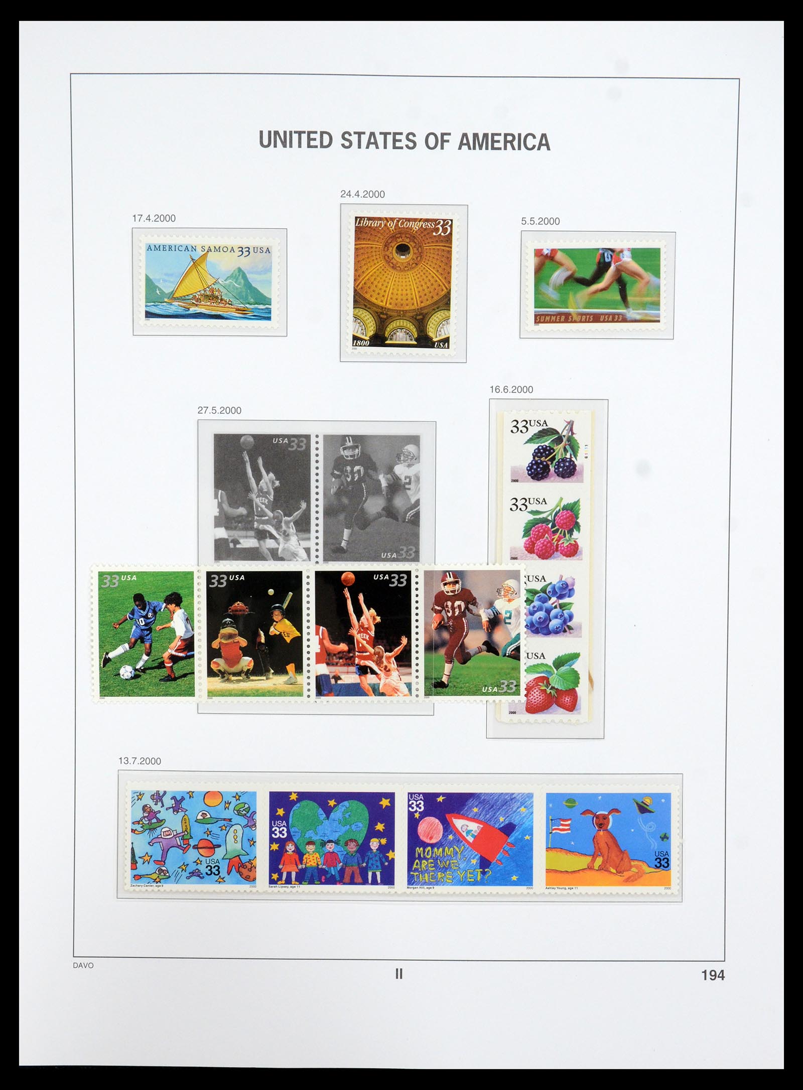 35732 197 - Stamp Collection 35732 USA 1970-2001.