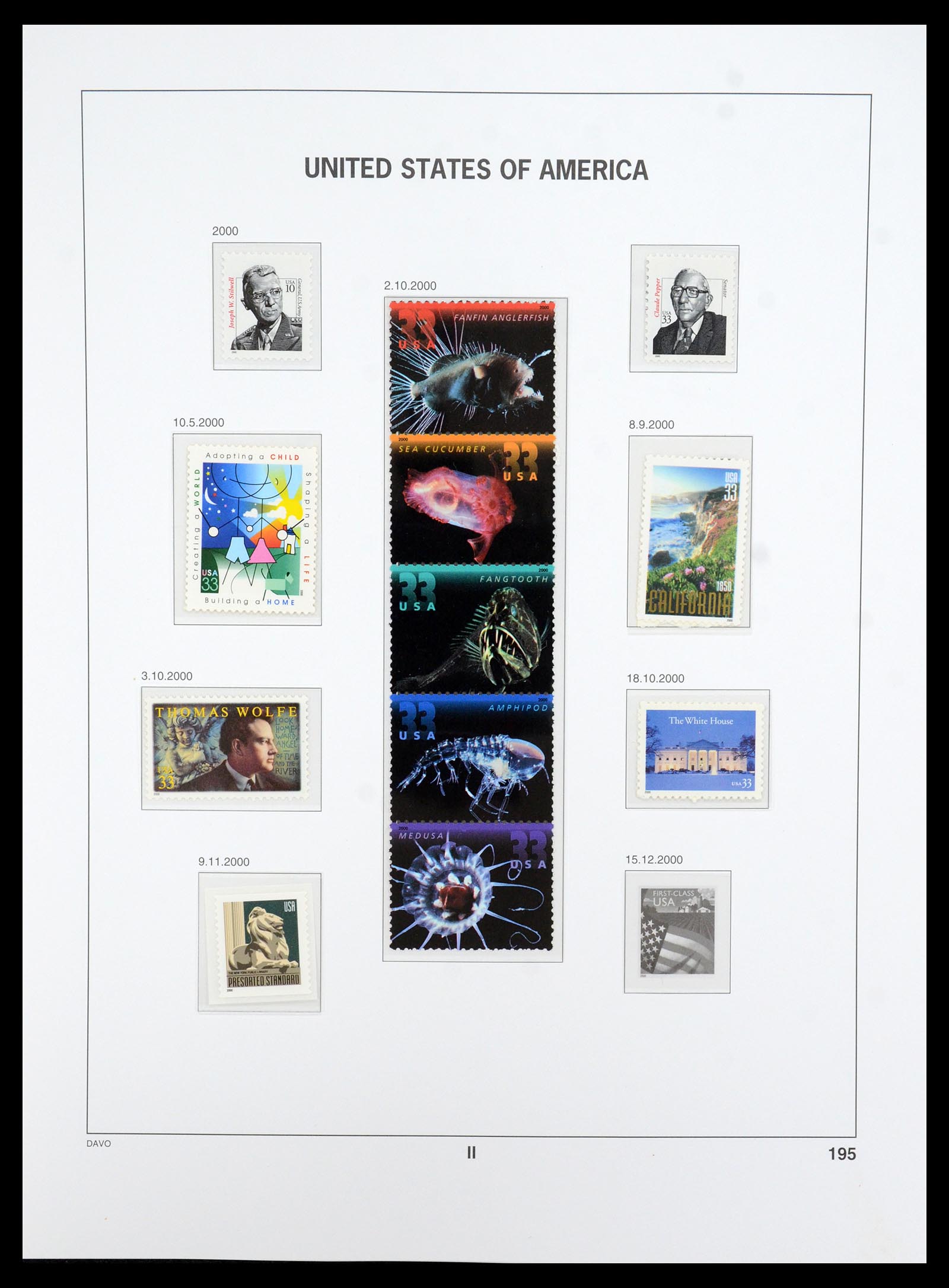 35732 198 - Stamp Collection 35732 USA 1970-2001.