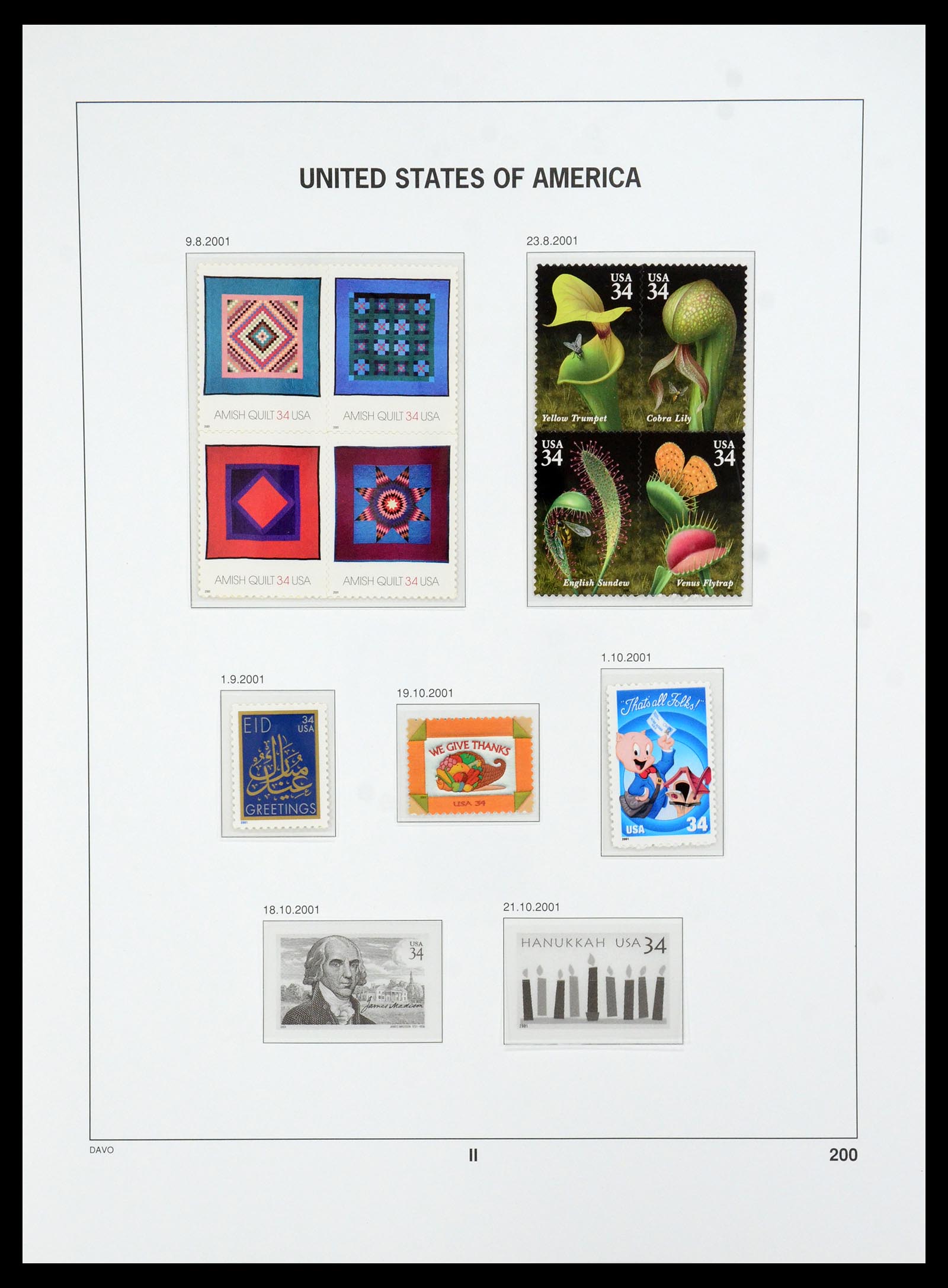 35732 203 - Stamp Collection 35732 USA 1970-2001.