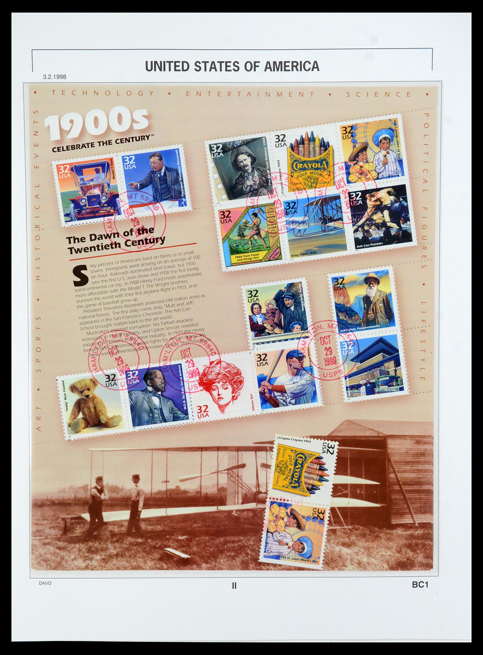 35732 205 - Stamp Collection 35732 USA 1970-2001.