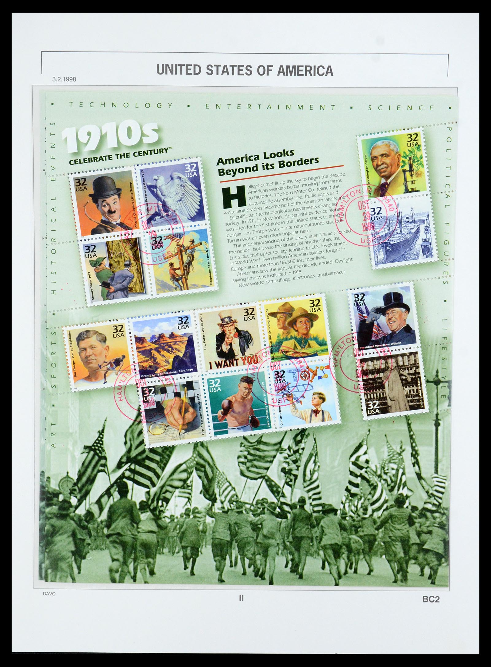 35732 206 - Stamp Collection 35732 USA 1970-2001.