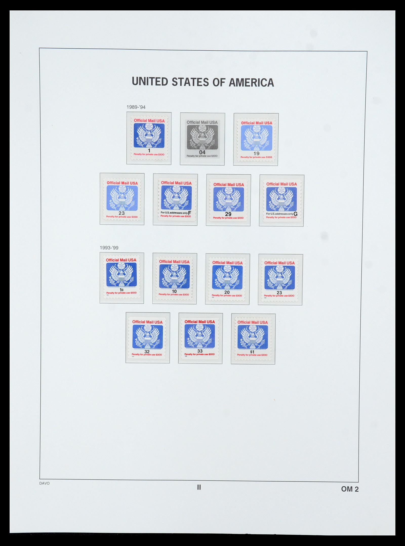 35732 215 - Stamp Collection 35732 USA 1970-2001.