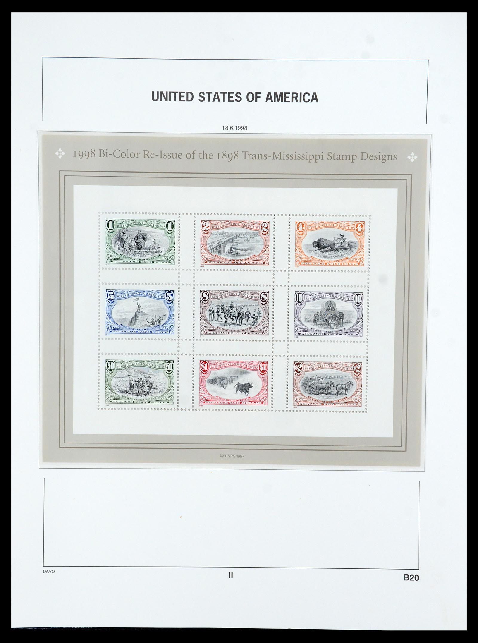35732 224 - Postzegelverzameling 35732 USA 1970-2001.