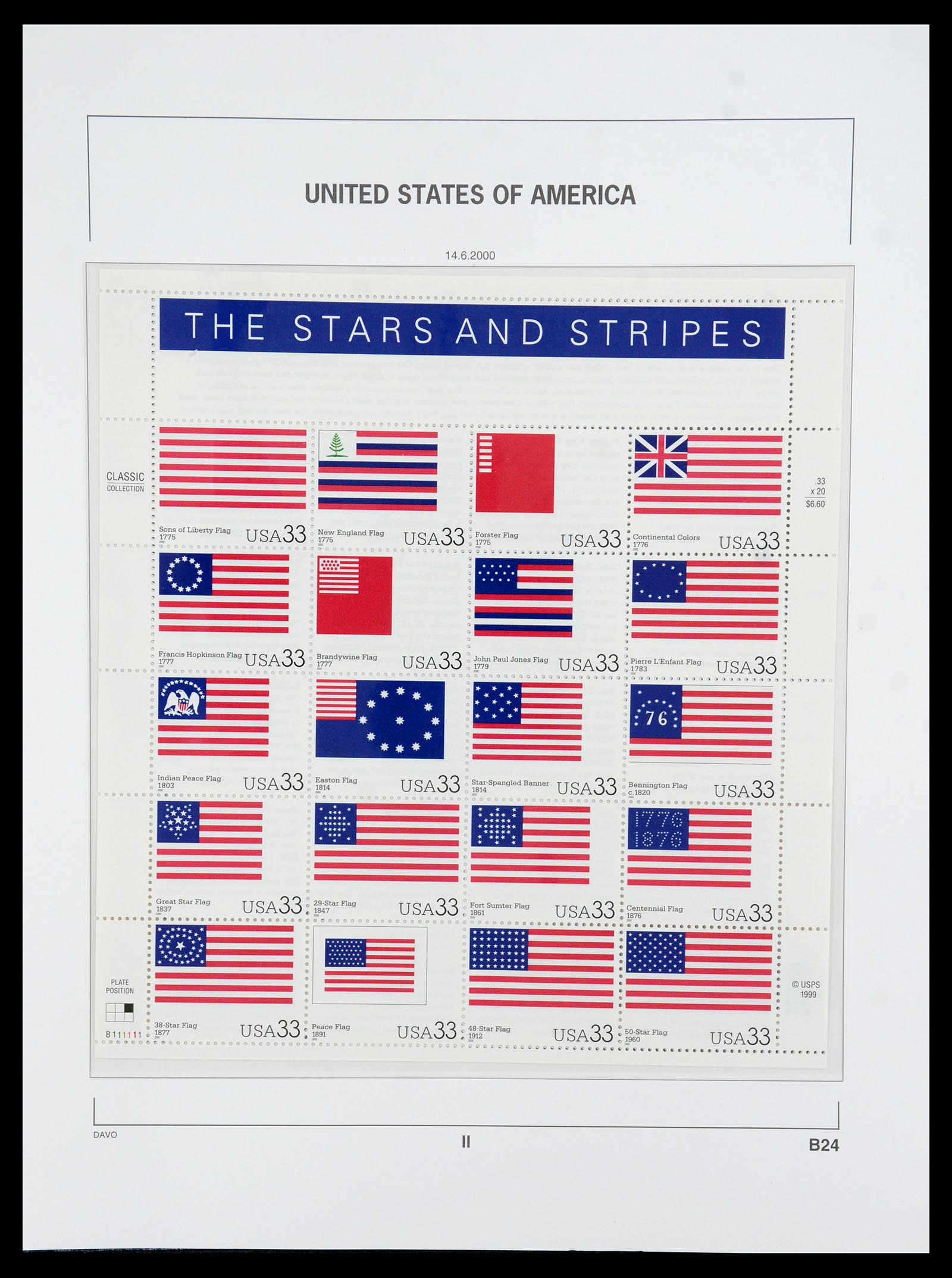 35732 229 - Postzegelverzameling 35732 USA 1970-2001.