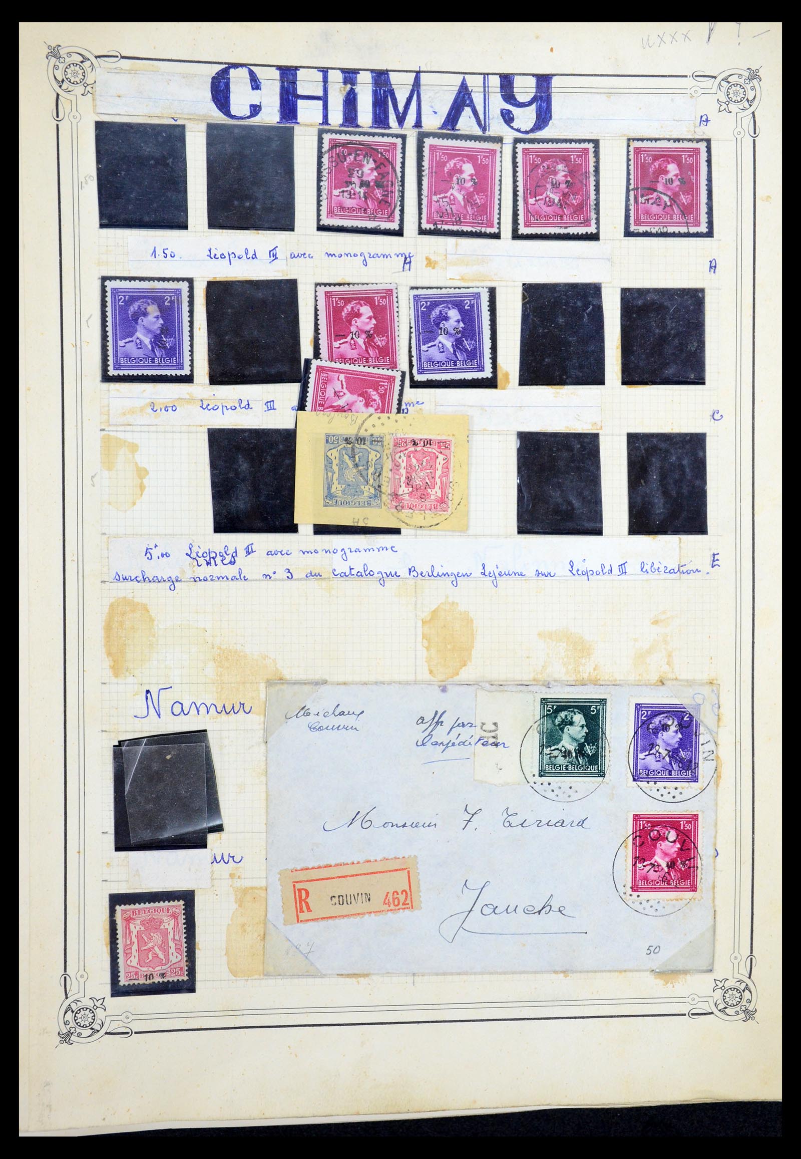 35733 001 - Stamp Collection 35733 Belgium 1946 -10% overprints.