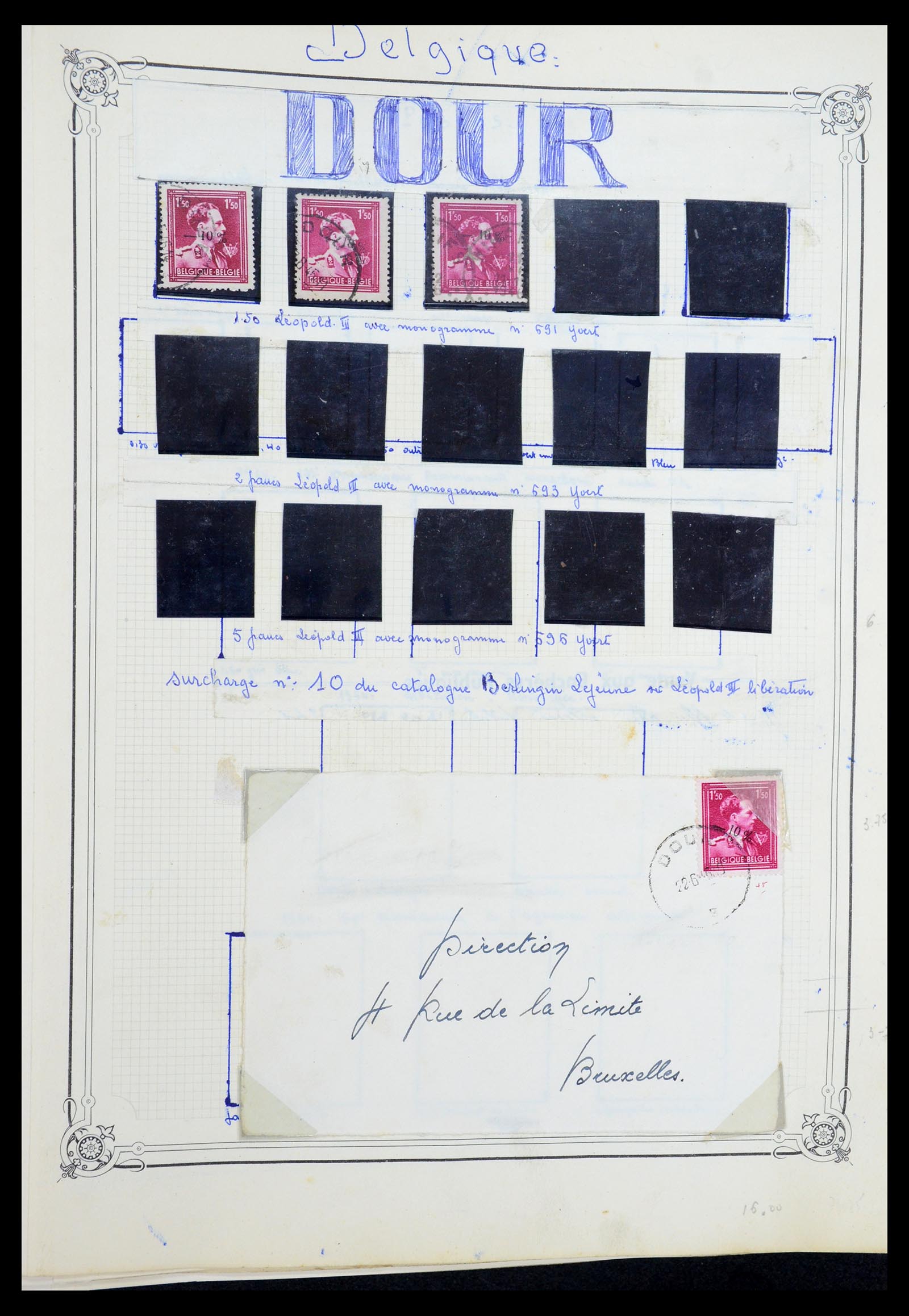35733 004 - Stamp Collection 35733 Belgium 1946 -10% overprints.