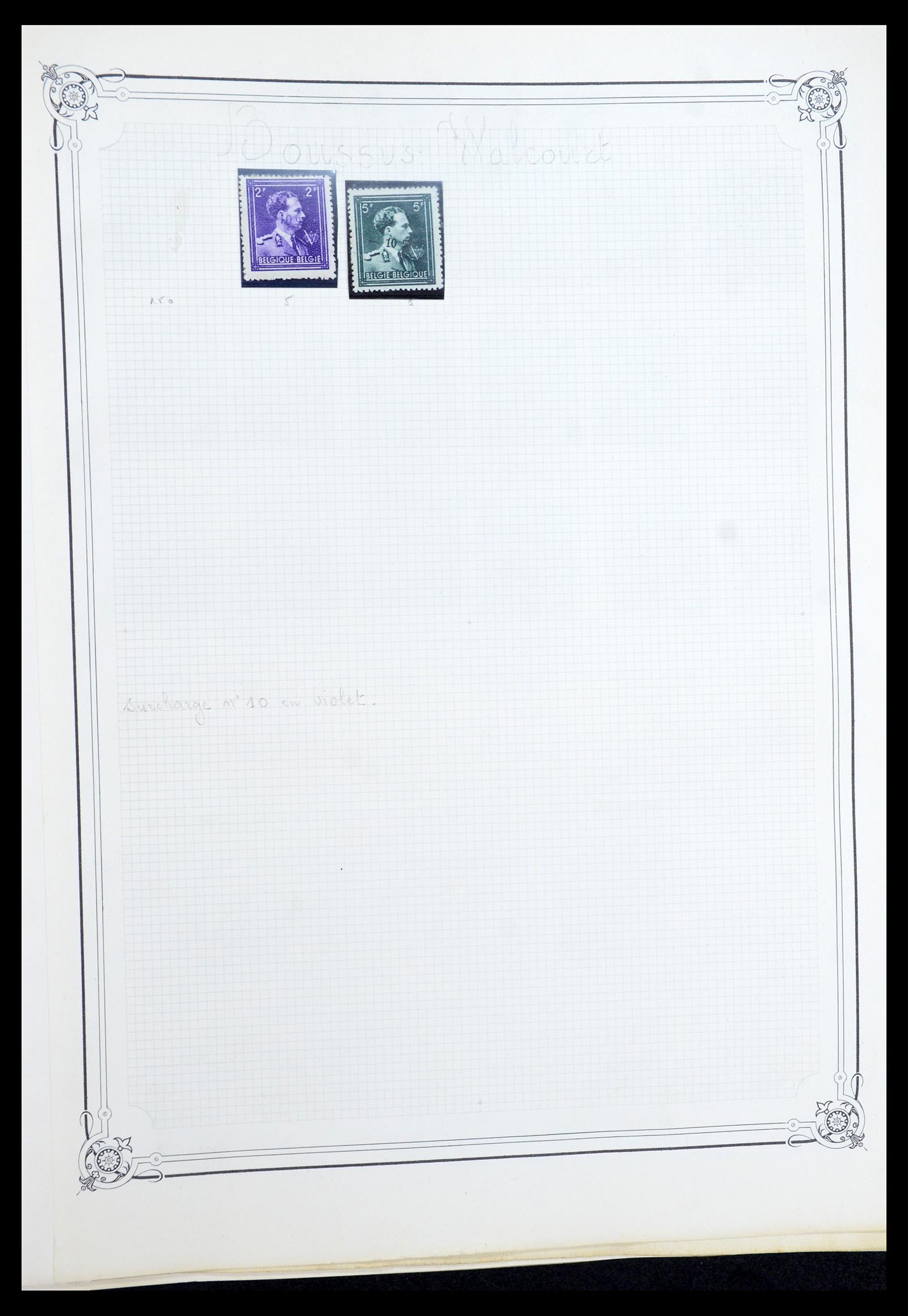 35733 005 - Stamp Collection 35733 Belgium 1946 -10% overprints.