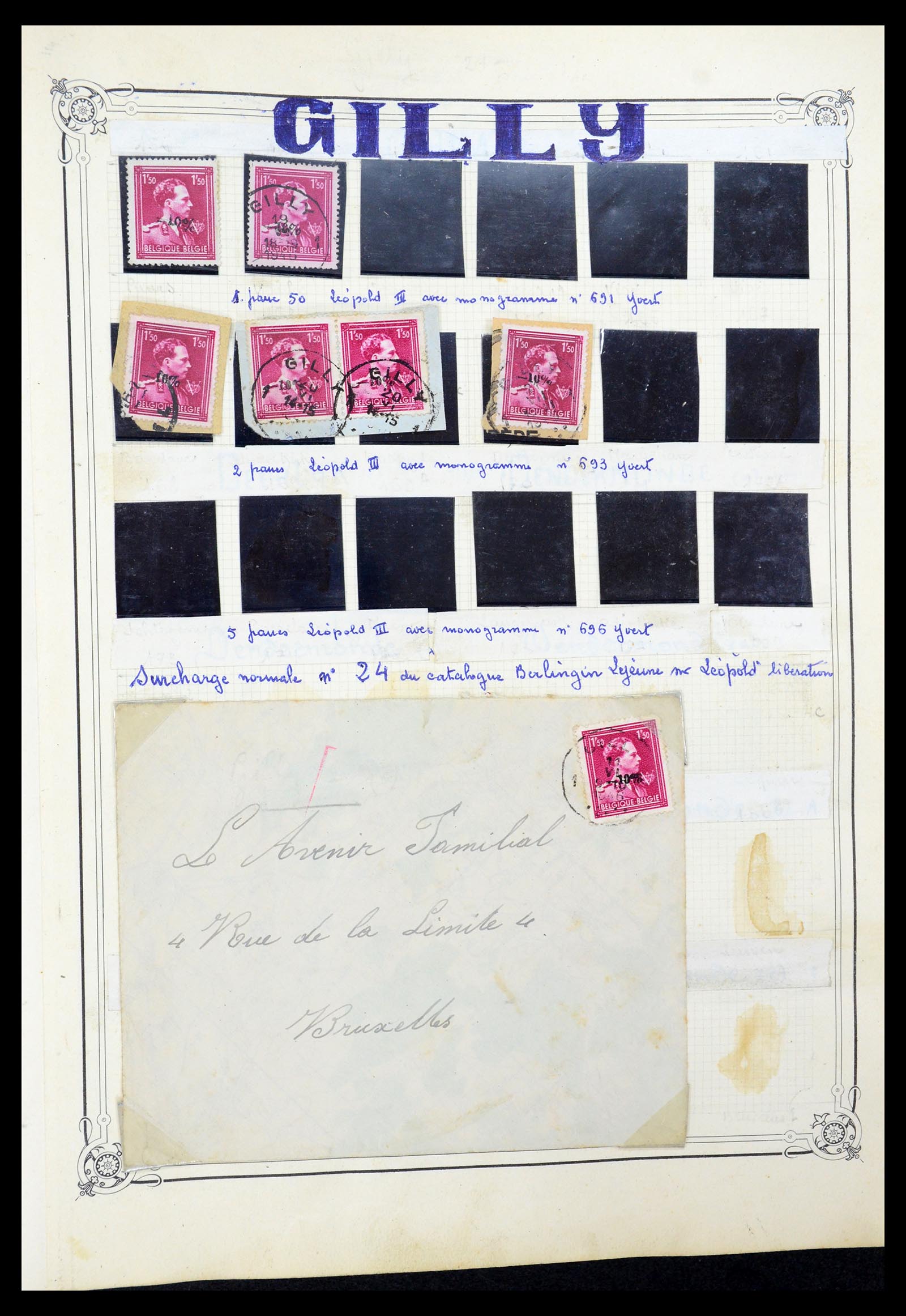 35733 008 - Stamp Collection 35733 Belgium 1946 -10% overprints.