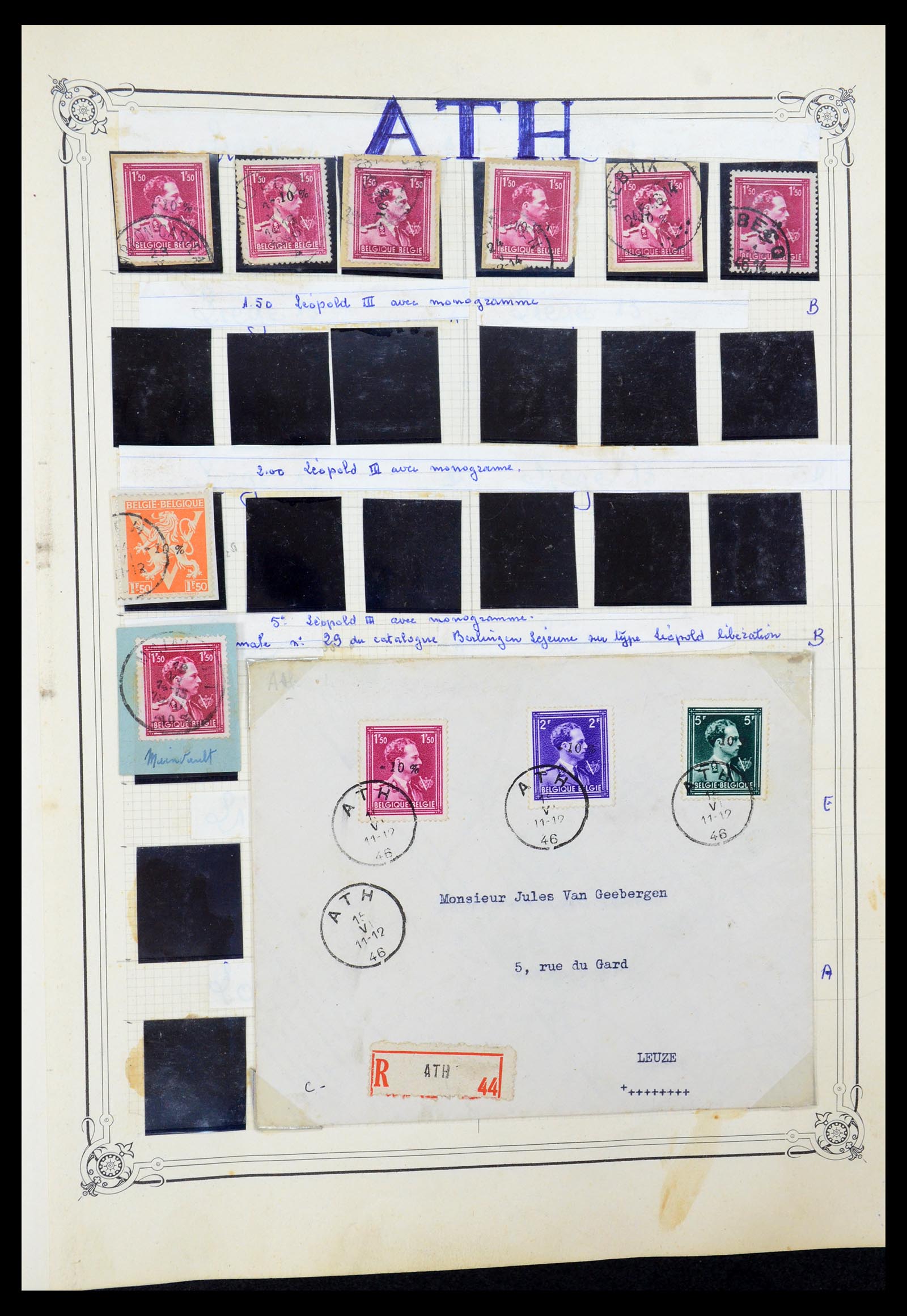 35733 009 - Stamp Collection 35733 Belgium 1946 -10% overprints.