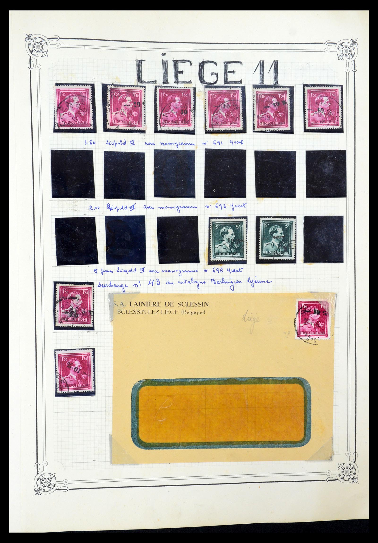 35733 015 - Stamp Collection 35733 Belgium 1946 -10% overprints.