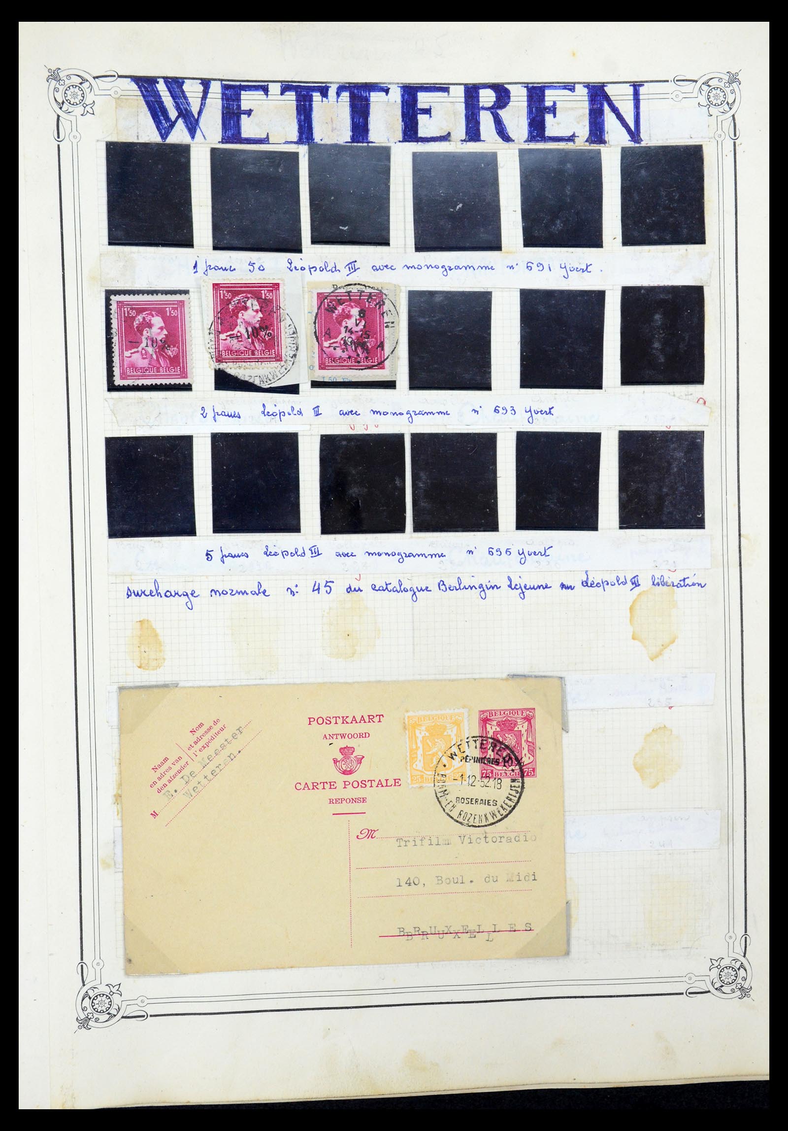 35733 017 - Stamp Collection 35733 Belgium 1946 -10% overprints.