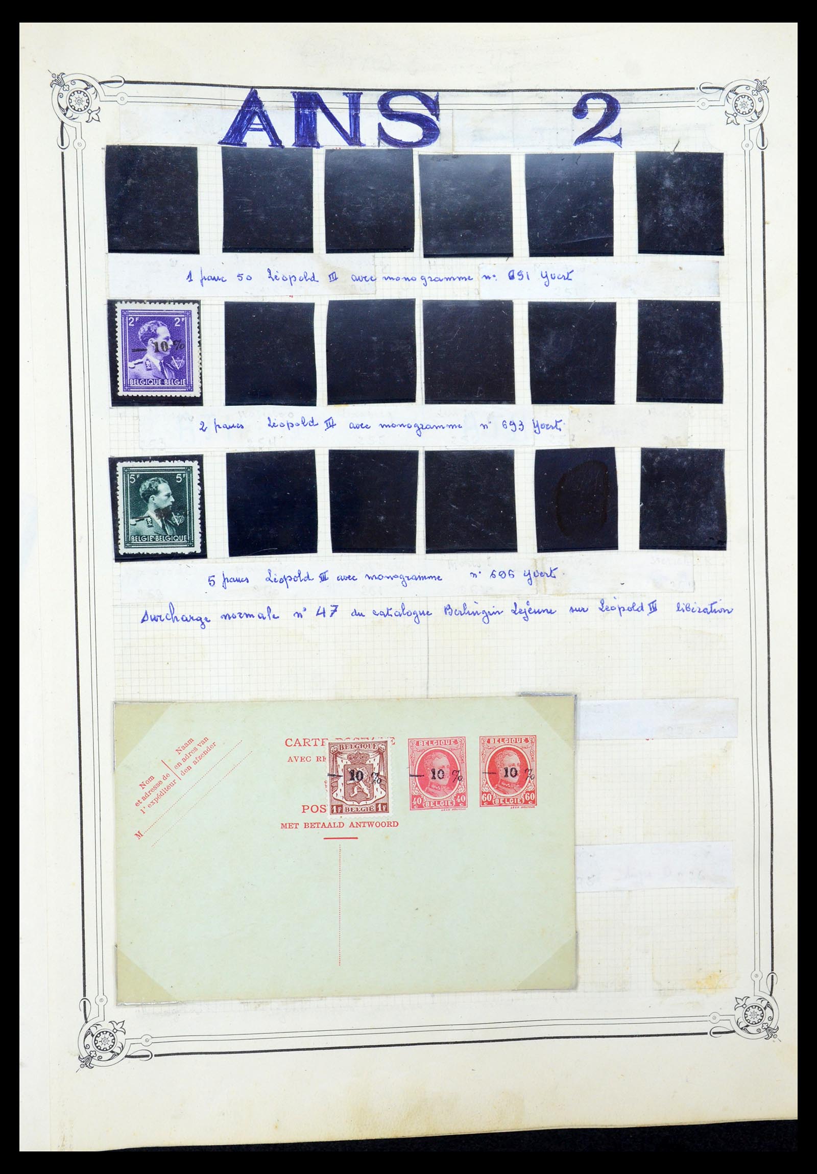 35733 018 - Stamp Collection 35733 Belgium 1946 -10% overprints.