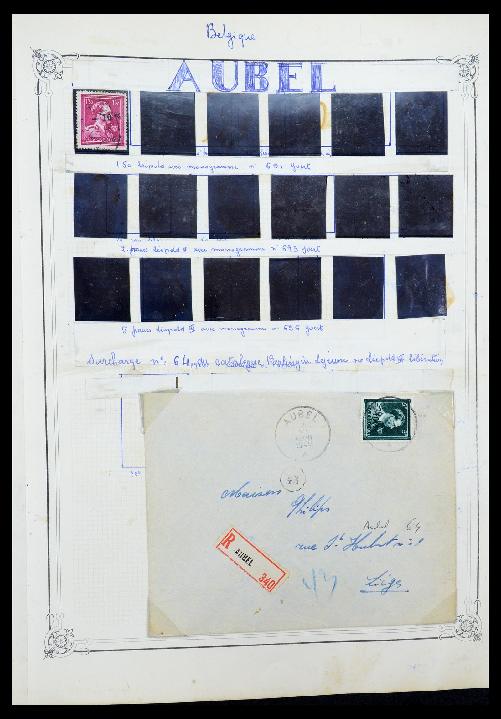 35733 020 - Stamp Collection 35733 Belgium 1946 -10% overprints.