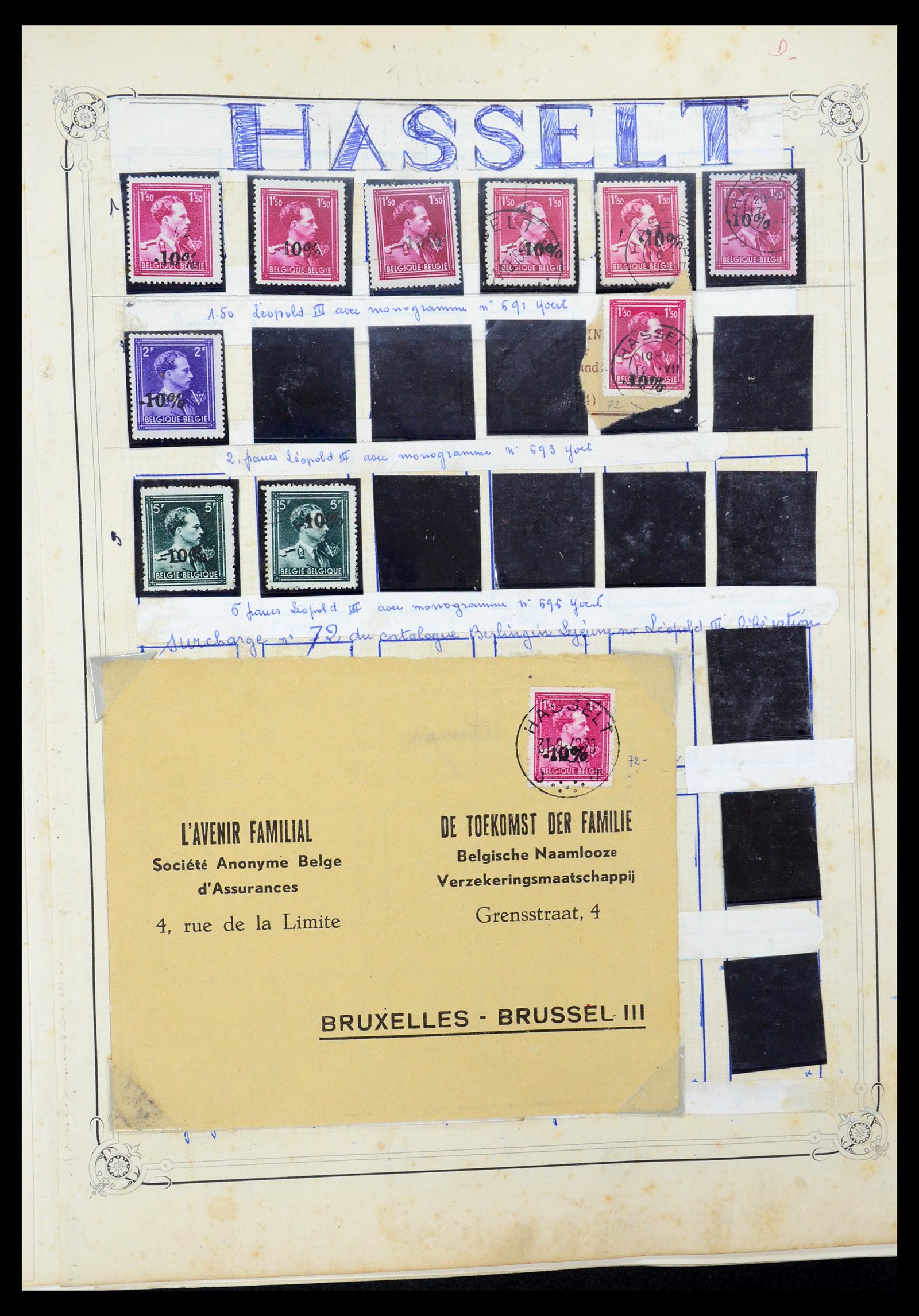 35733 022 - Stamp Collection 35733 Belgium 1946 -10% overprints.