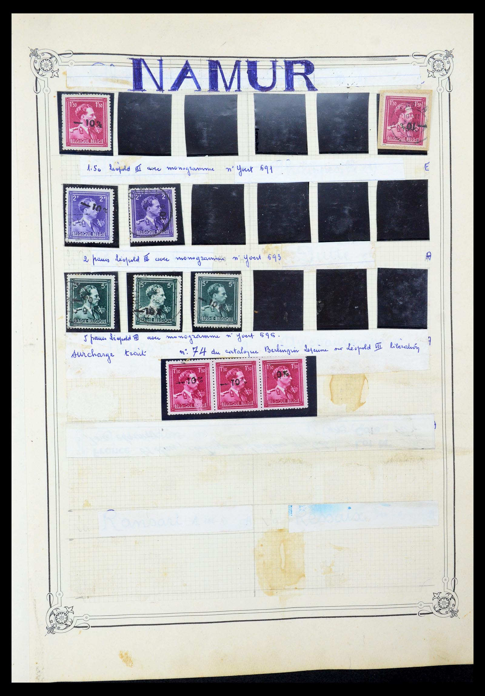 35733 025 - Stamp Collection 35733 Belgium 1946 -10% overprints.