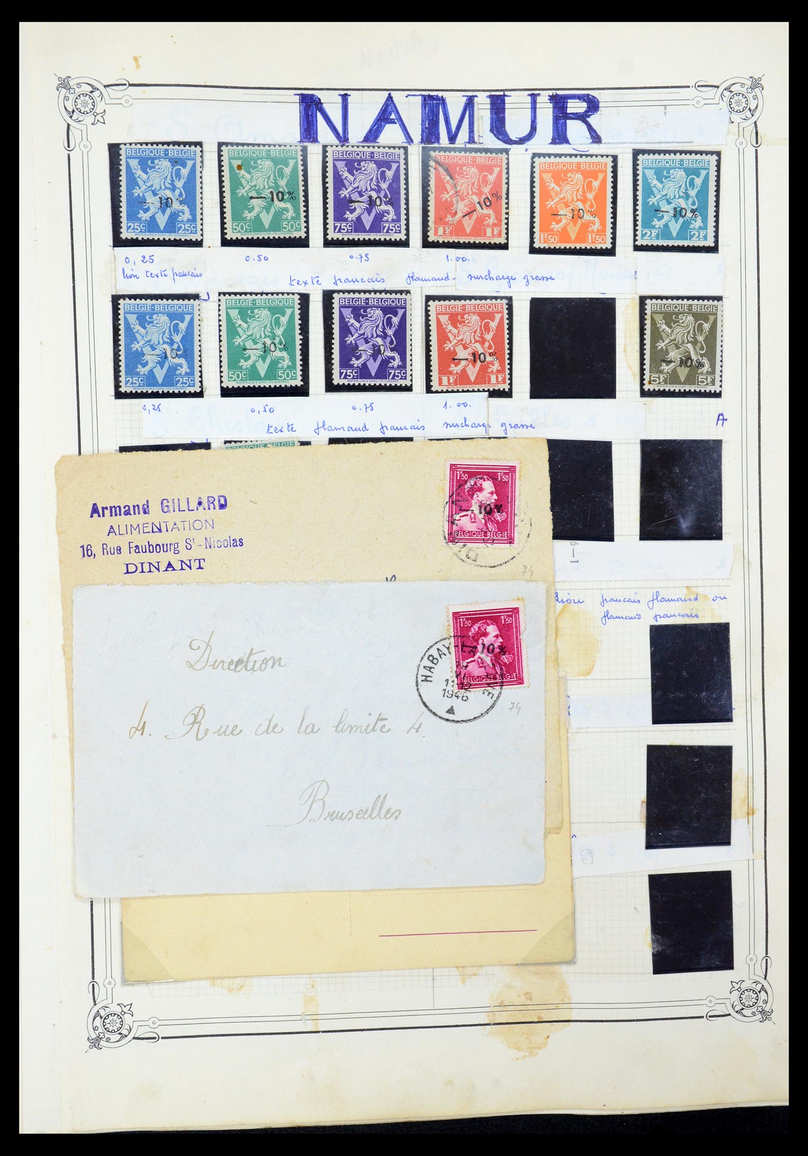 35733 027 - Stamp Collection 35733 Belgium 1946 -10% overprints.