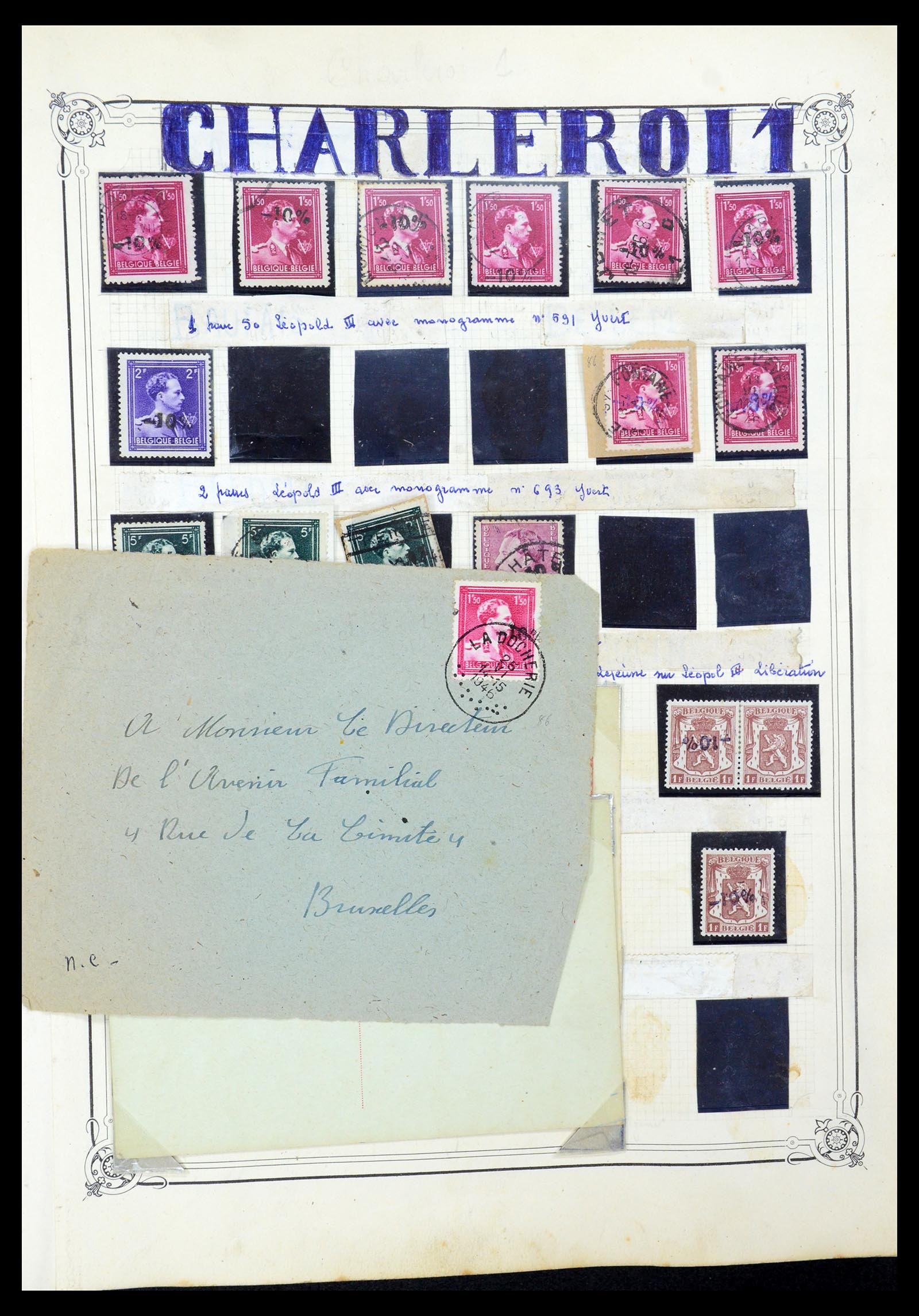 35733 029 - Stamp Collection 35733 Belgium 1946 -10% overprints.