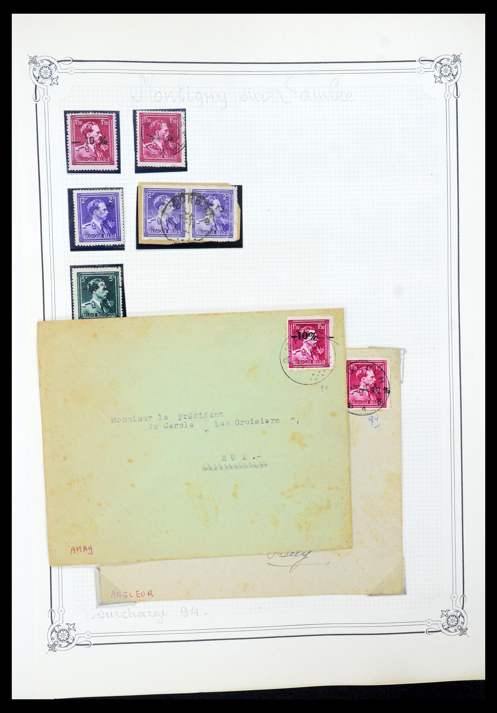 35733 031 - Stamp Collection 35733 Belgium 1946 -10% overprints.