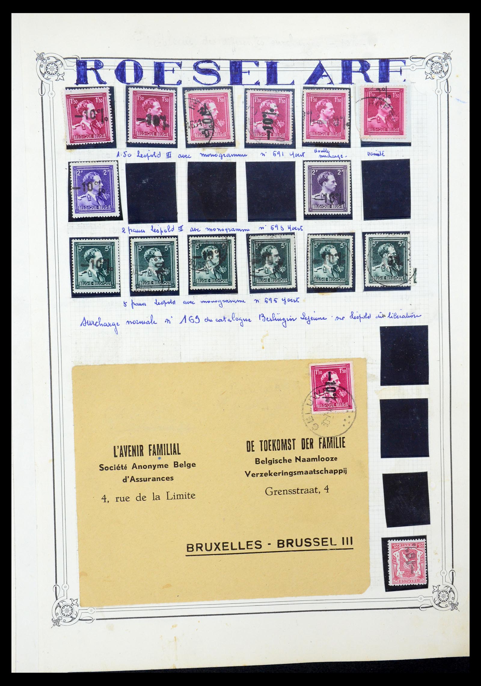 35733 037 - Stamp Collection 35733 Belgium 1946 -10% overprints.