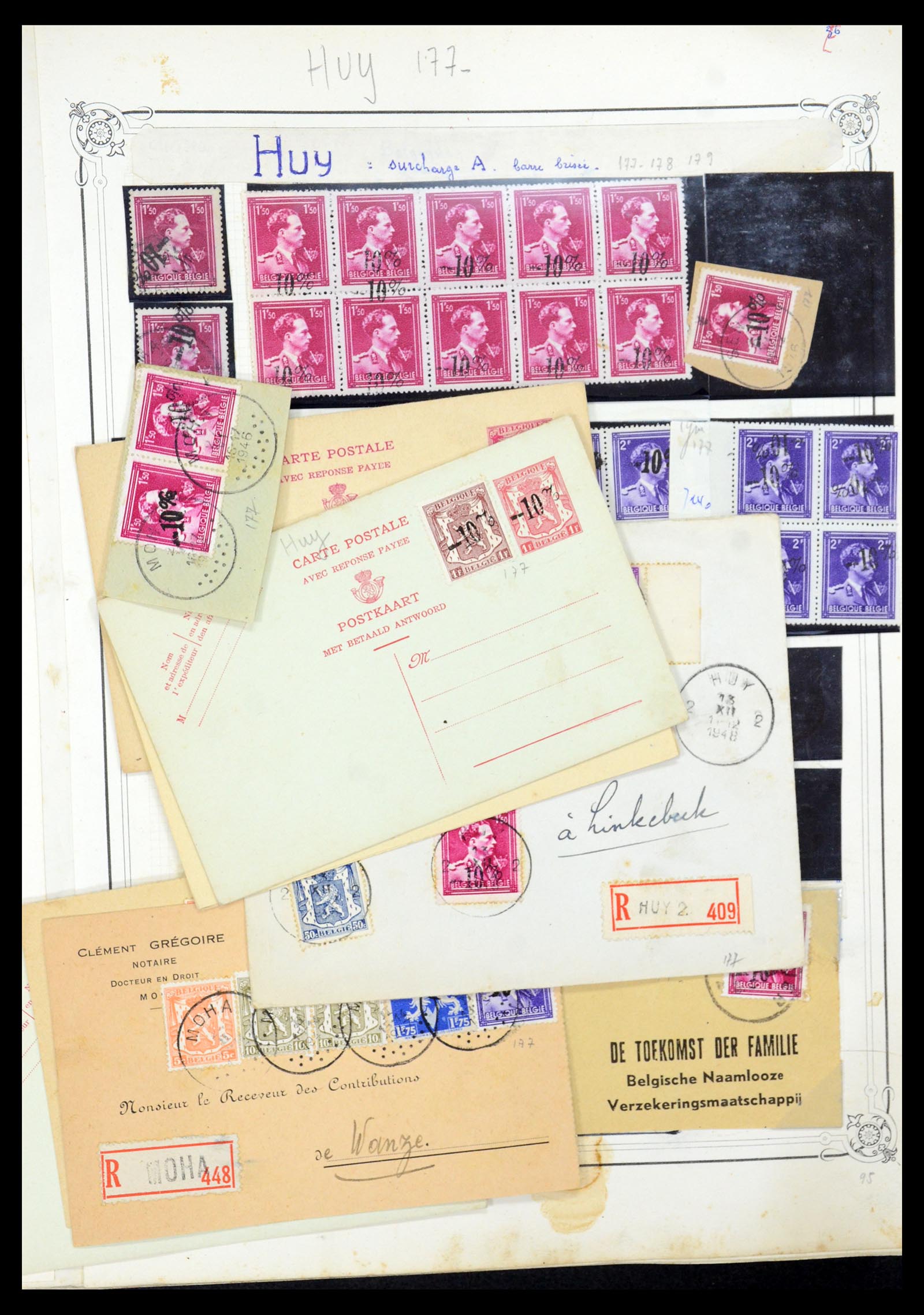 35733 039 - Stamp Collection 35733 Belgium 1946 -10% overprints.