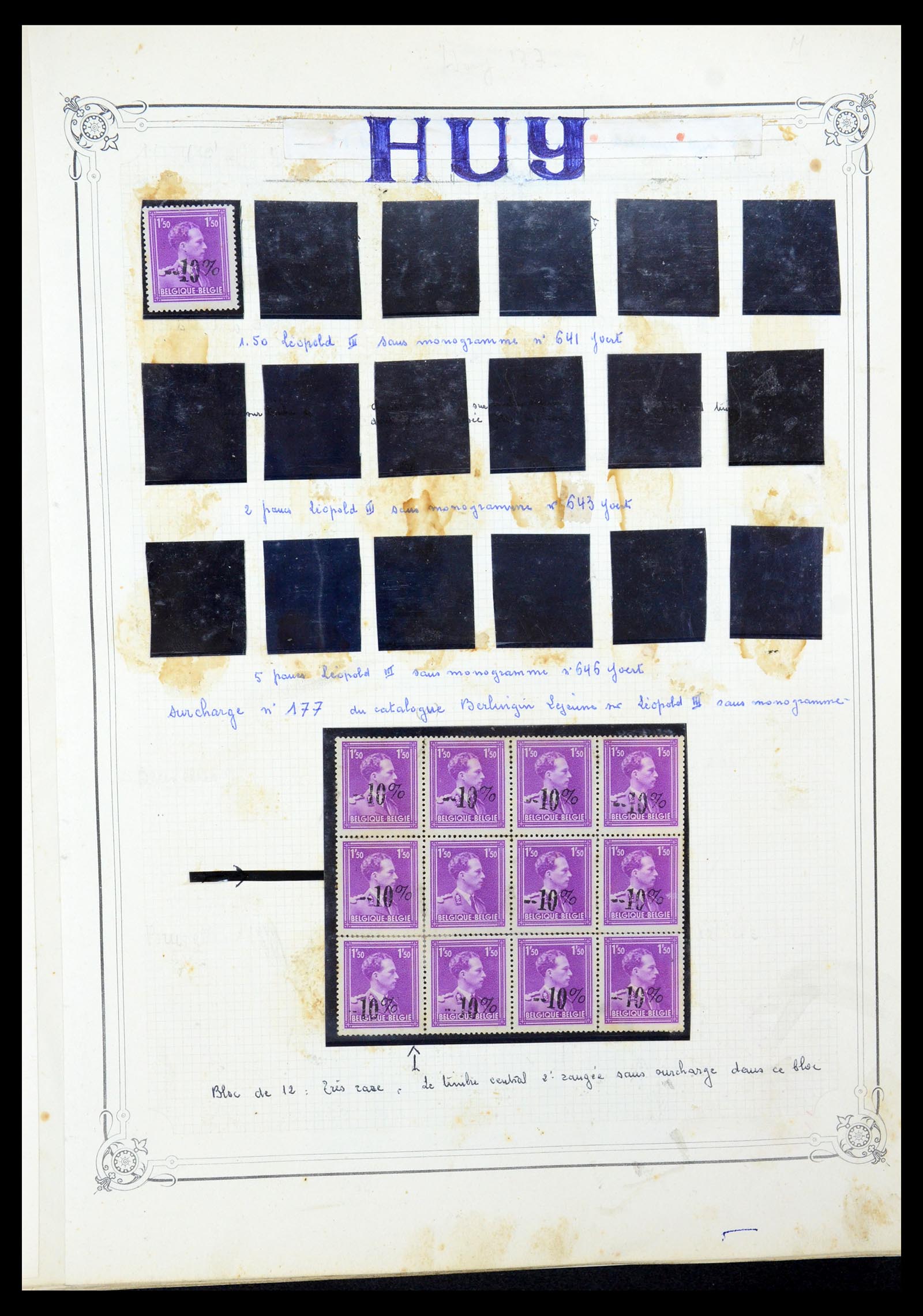 35733 040 - Stamp Collection 35733 Belgium 1946 -10% overprints.