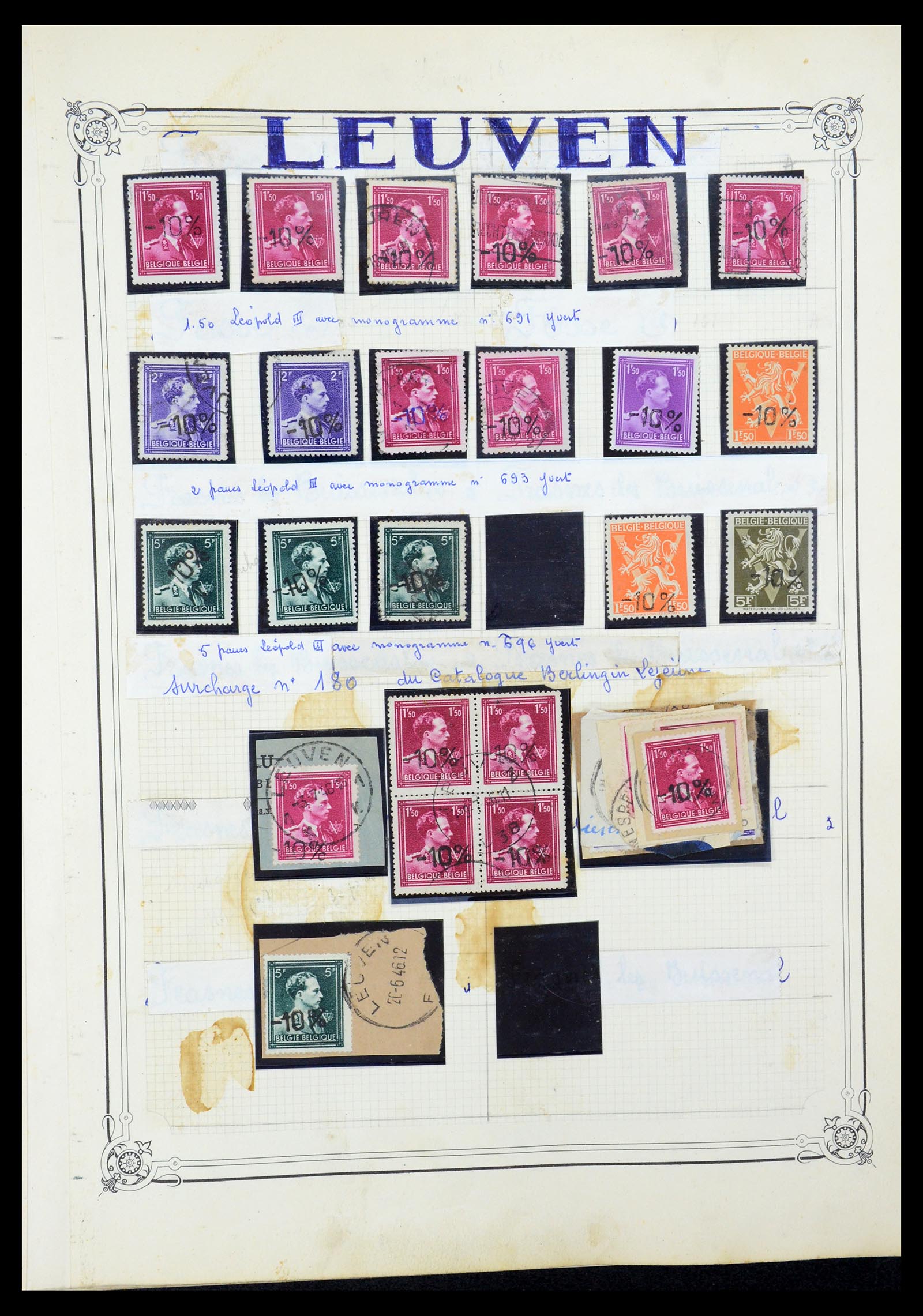 35733 043 - Stamp Collection 35733 Belgium 1946 -10% overprints.