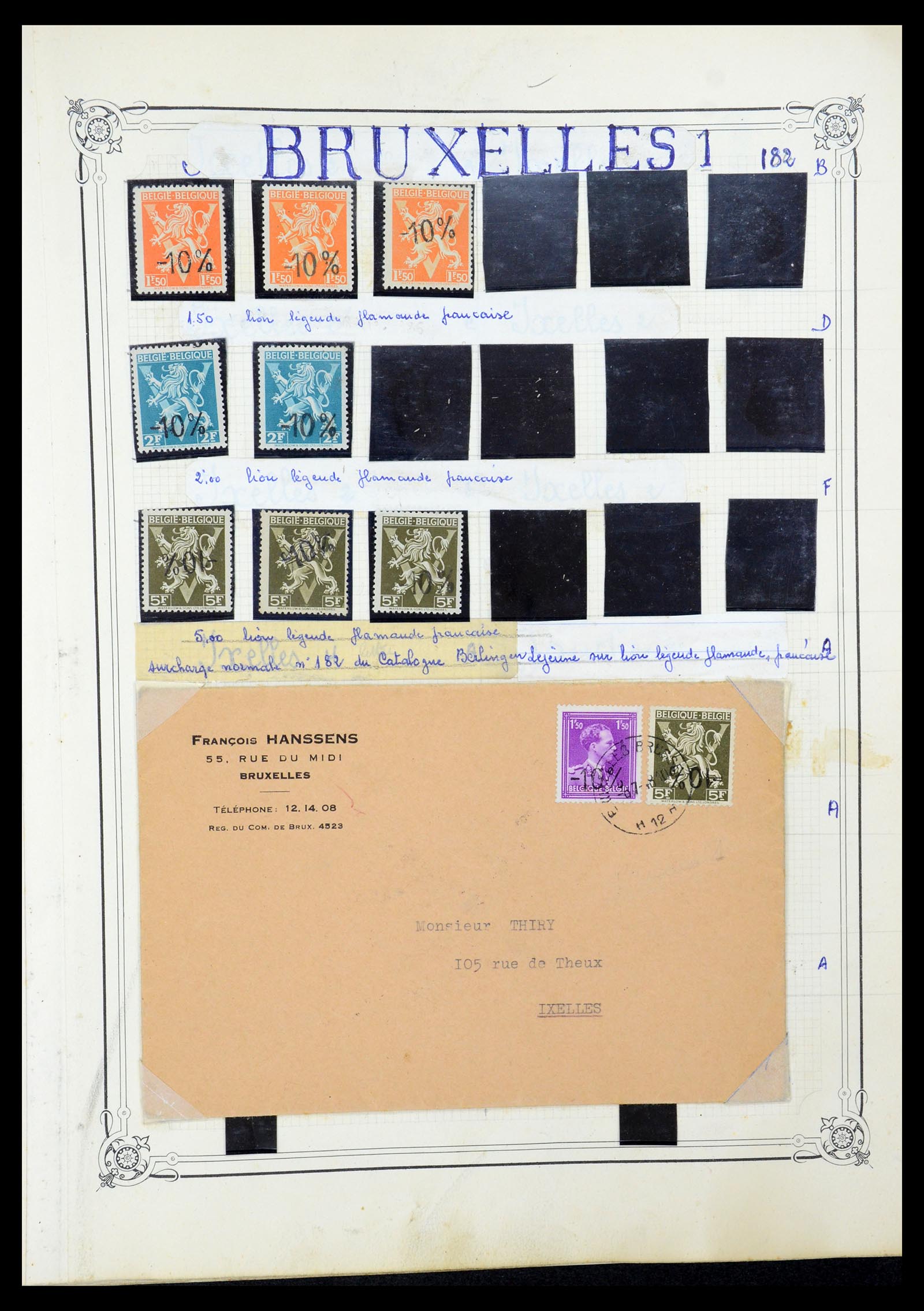 35733 047 - Stamp Collection 35733 Belgium 1946 -10% overprints.