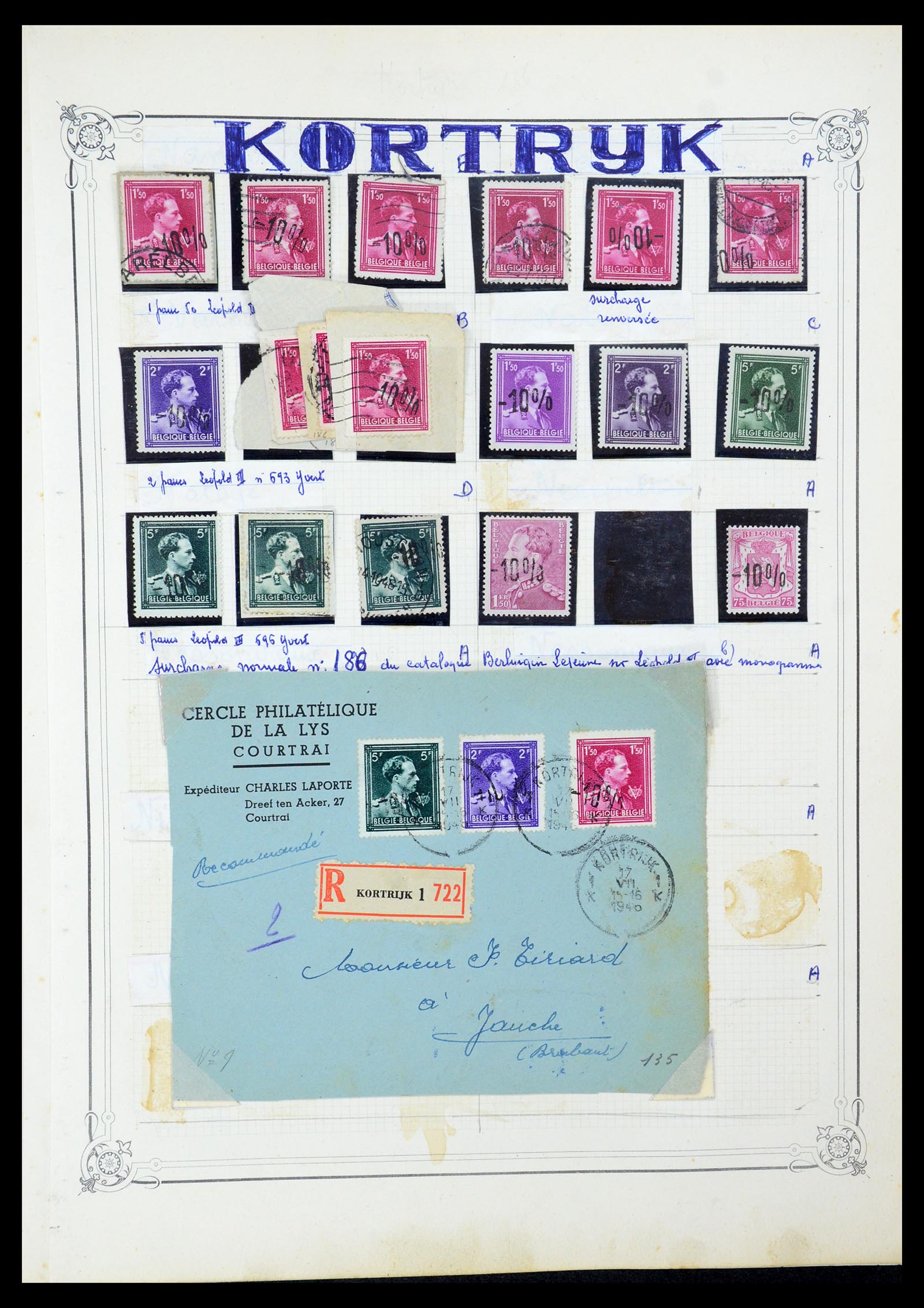 35733 052 - Stamp Collection 35733 Belgium 1946 -10% overprints.