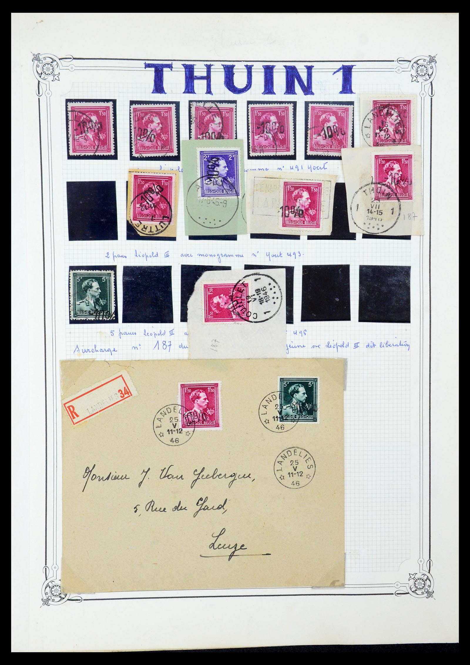35733 053 - Stamp Collection 35733 Belgium 1946 -10% overprints.