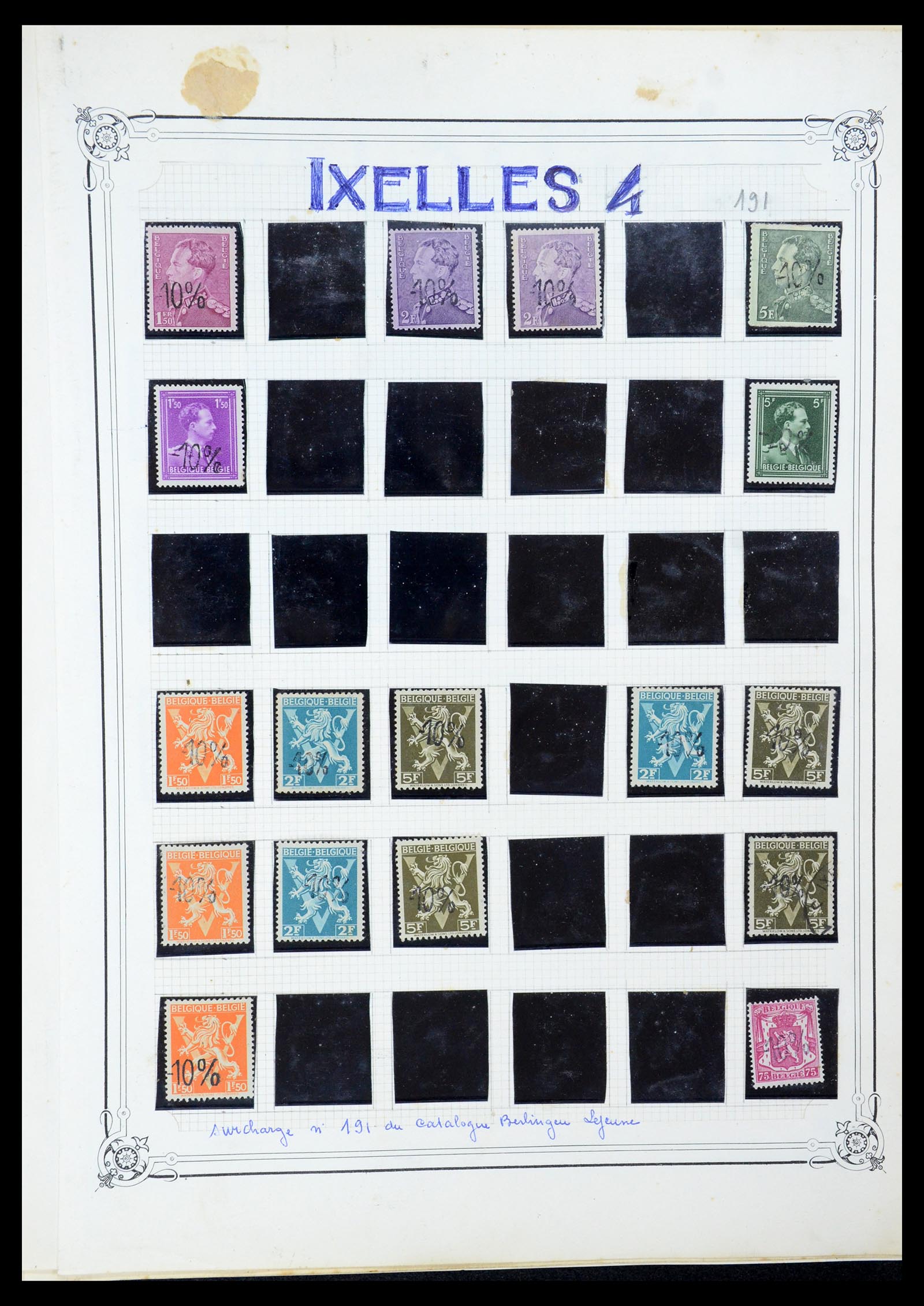 35733 055 - Stamp Collection 35733 Belgium 1946 -10% overprints.