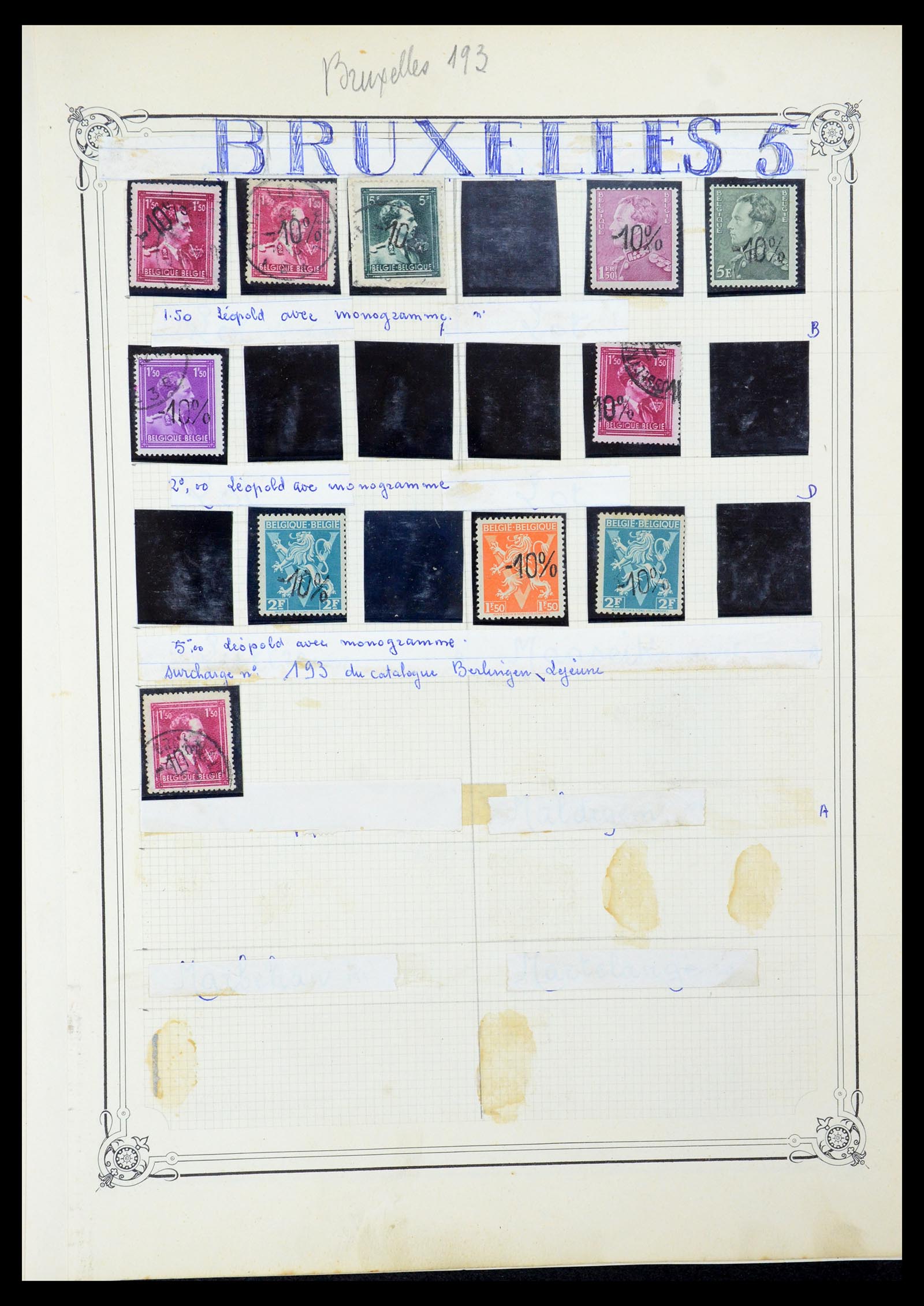 35733 056 - Stamp Collection 35733 Belgium 1946 -10% overprints.