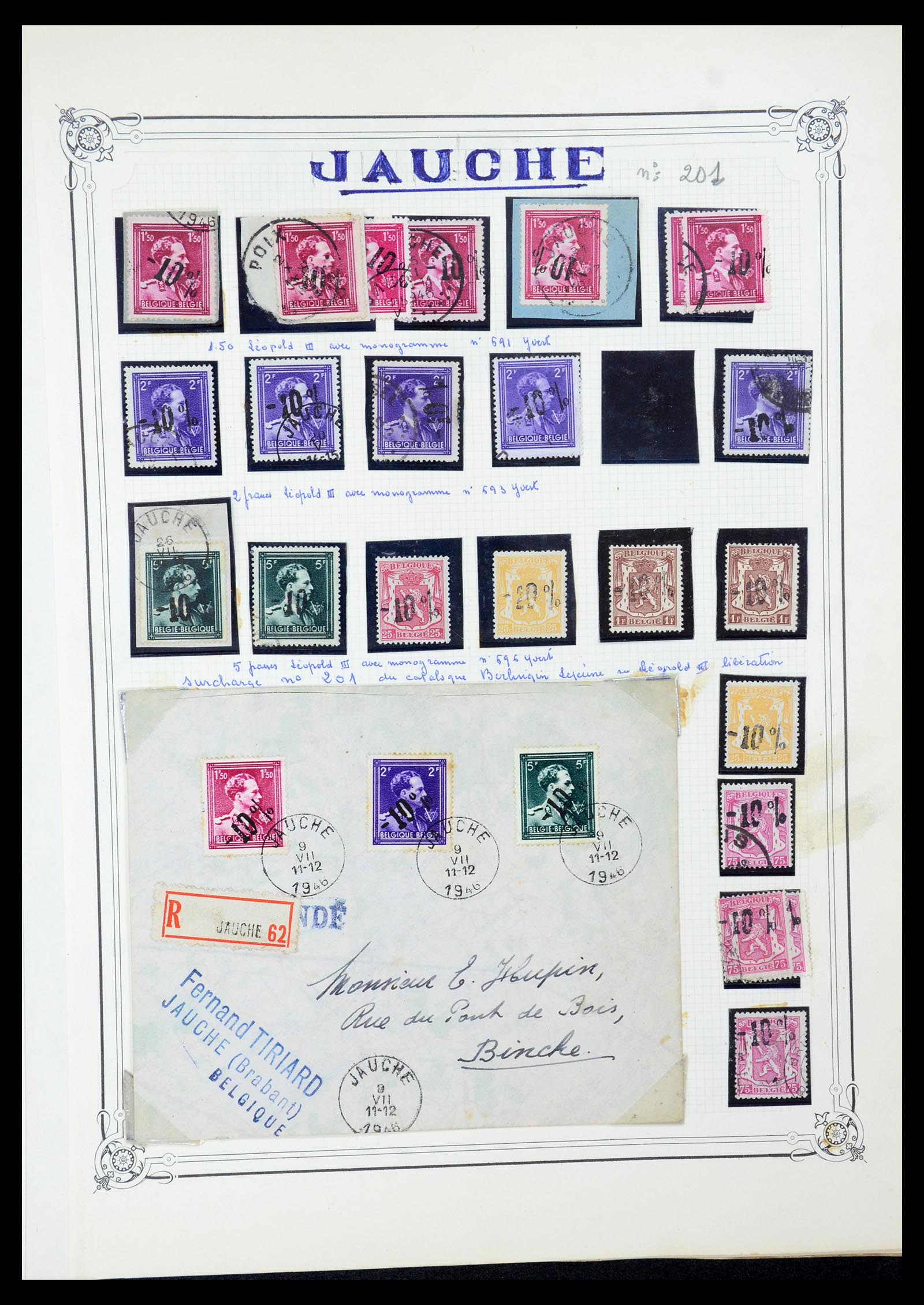 35733 058 - Stamp Collection 35733 Belgium 1946 -10% overprints.