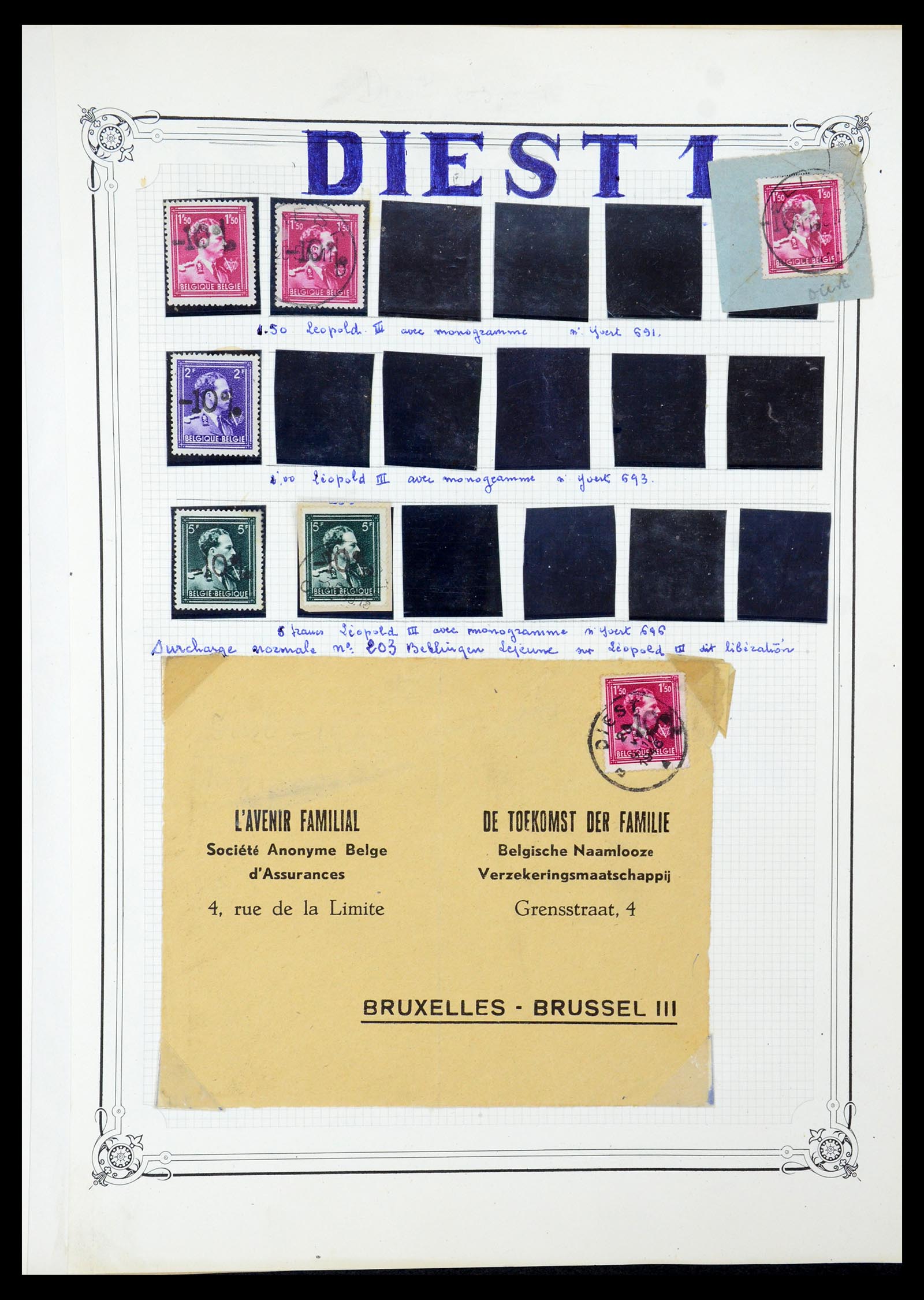 35733 060 - Stamp Collection 35733 Belgium 1946 -10% overprints.