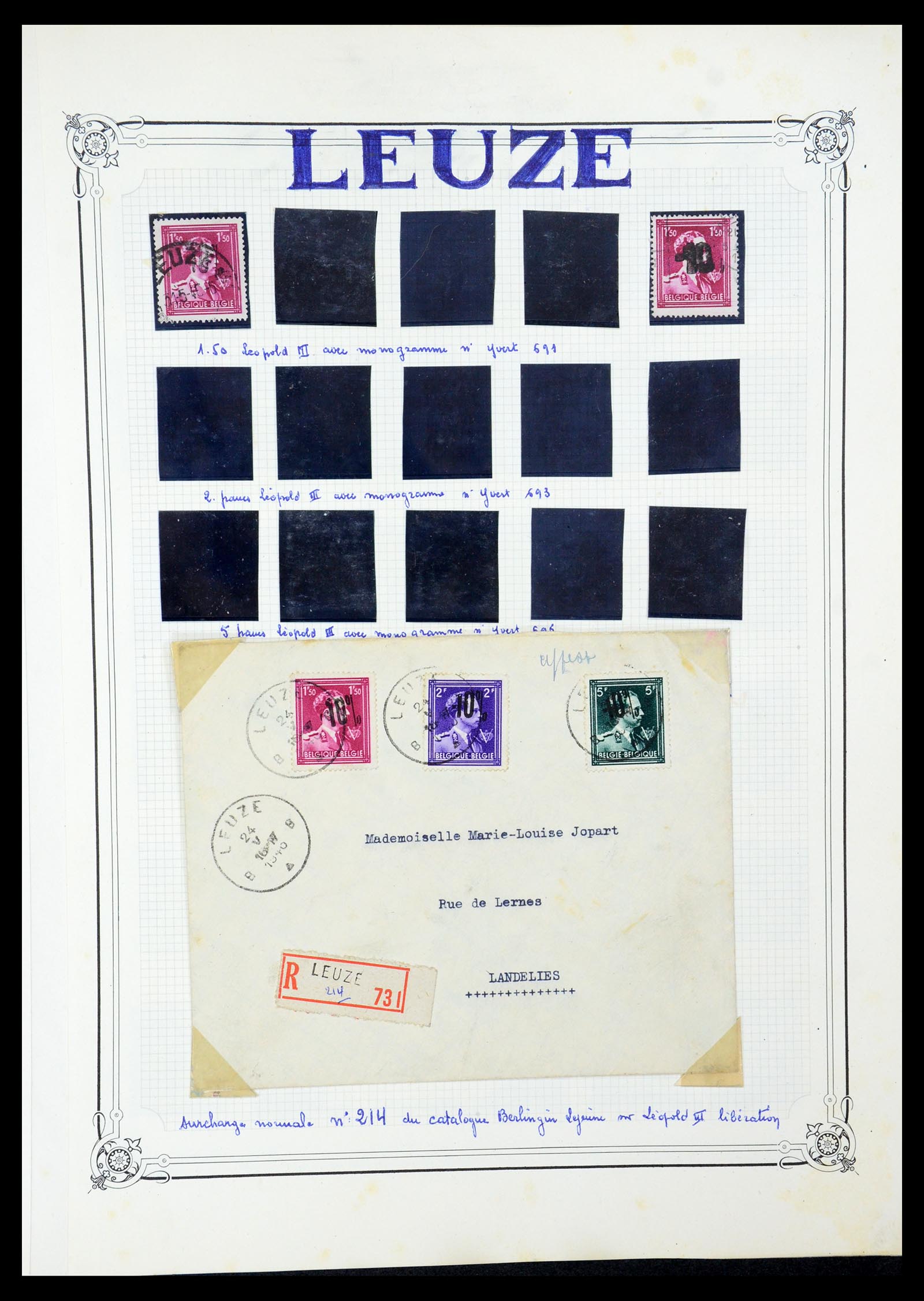 35733 062 - Stamp Collection 35733 Belgium 1946 -10% overprints.