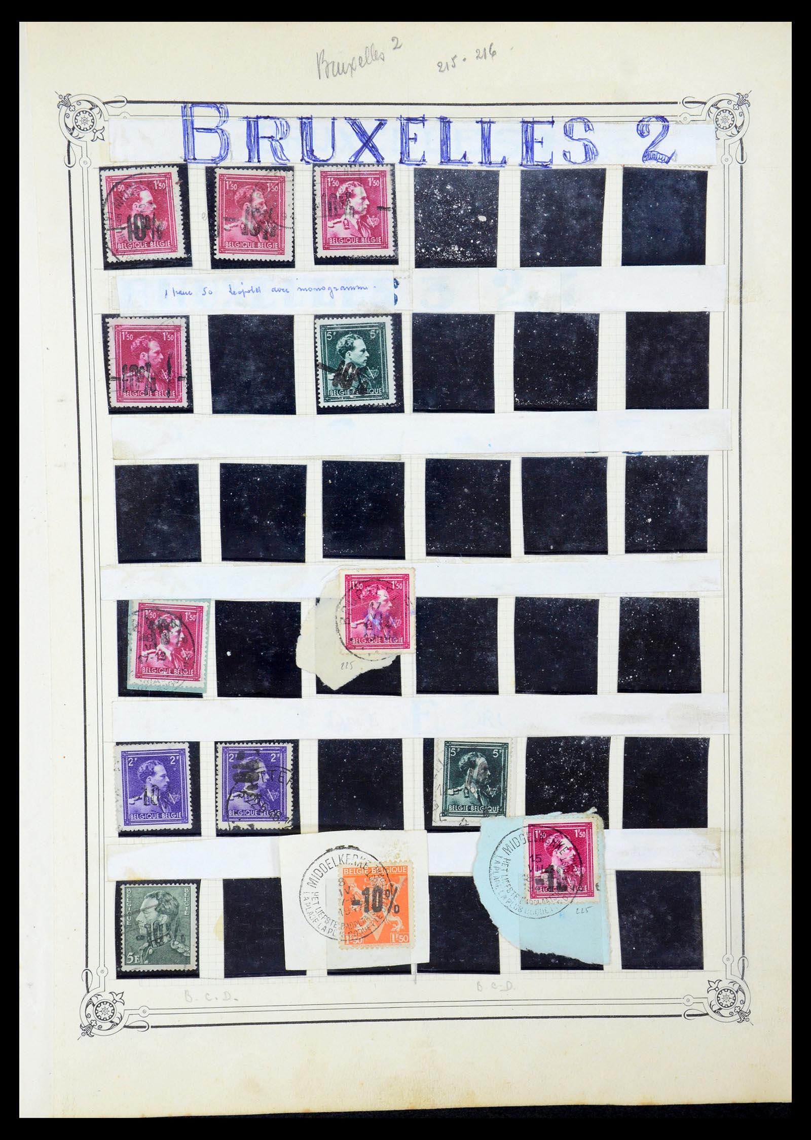 35733 063 - Stamp Collection 35733 Belgium 1946 -10% overprints.