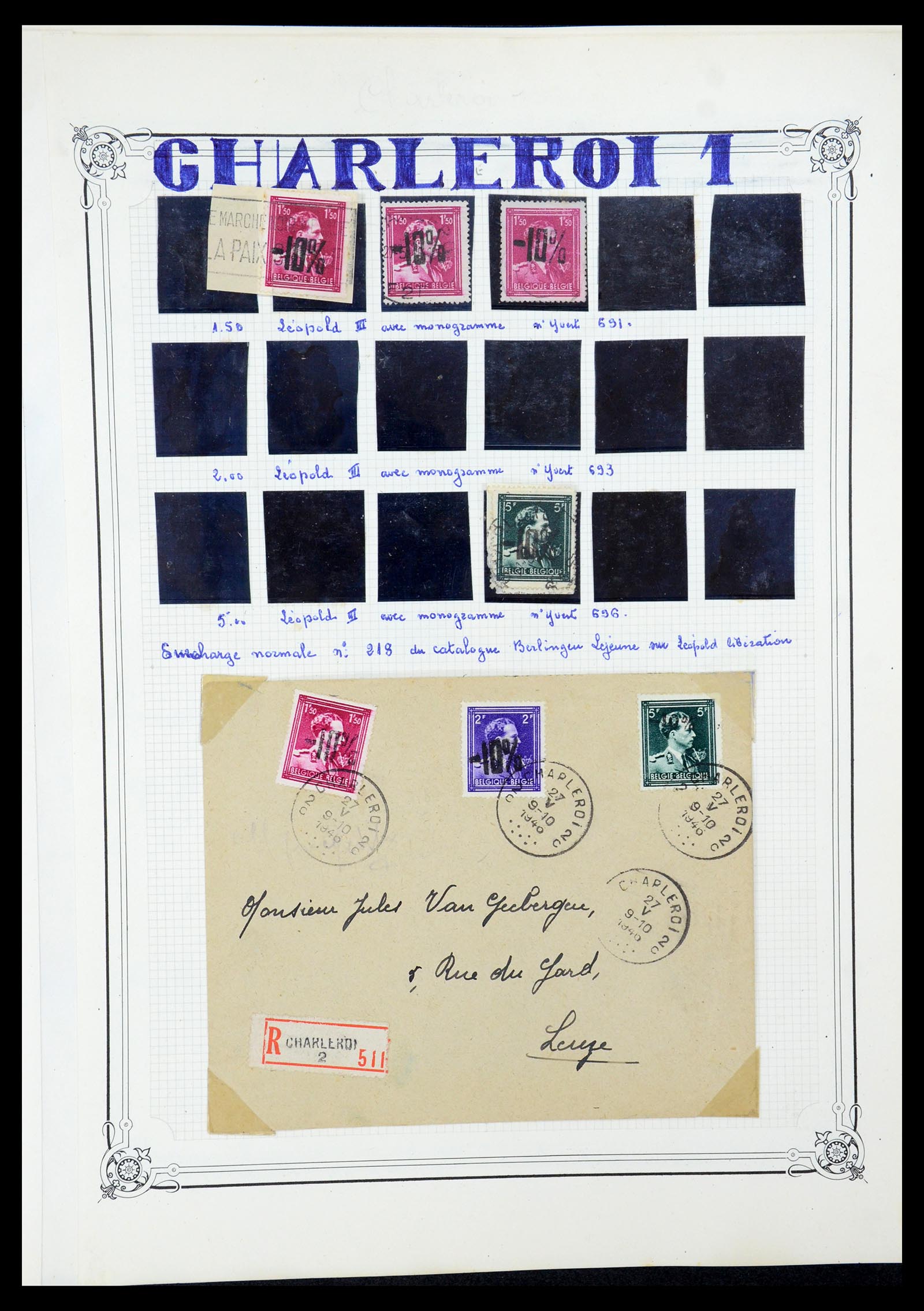 35733 064 - Stamp Collection 35733 Belgium 1946 -10% overprints.