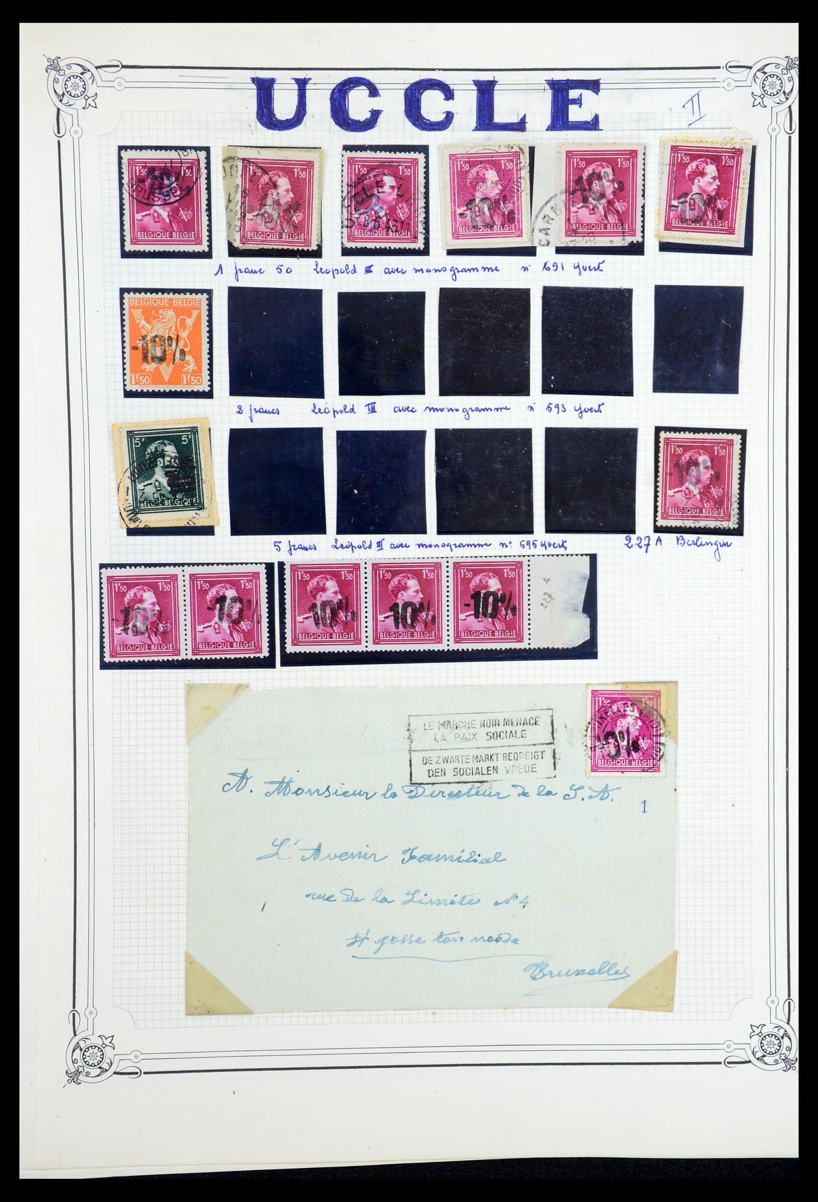 35733 066 - Stamp Collection 35733 Belgium 1946 -10% overprints.